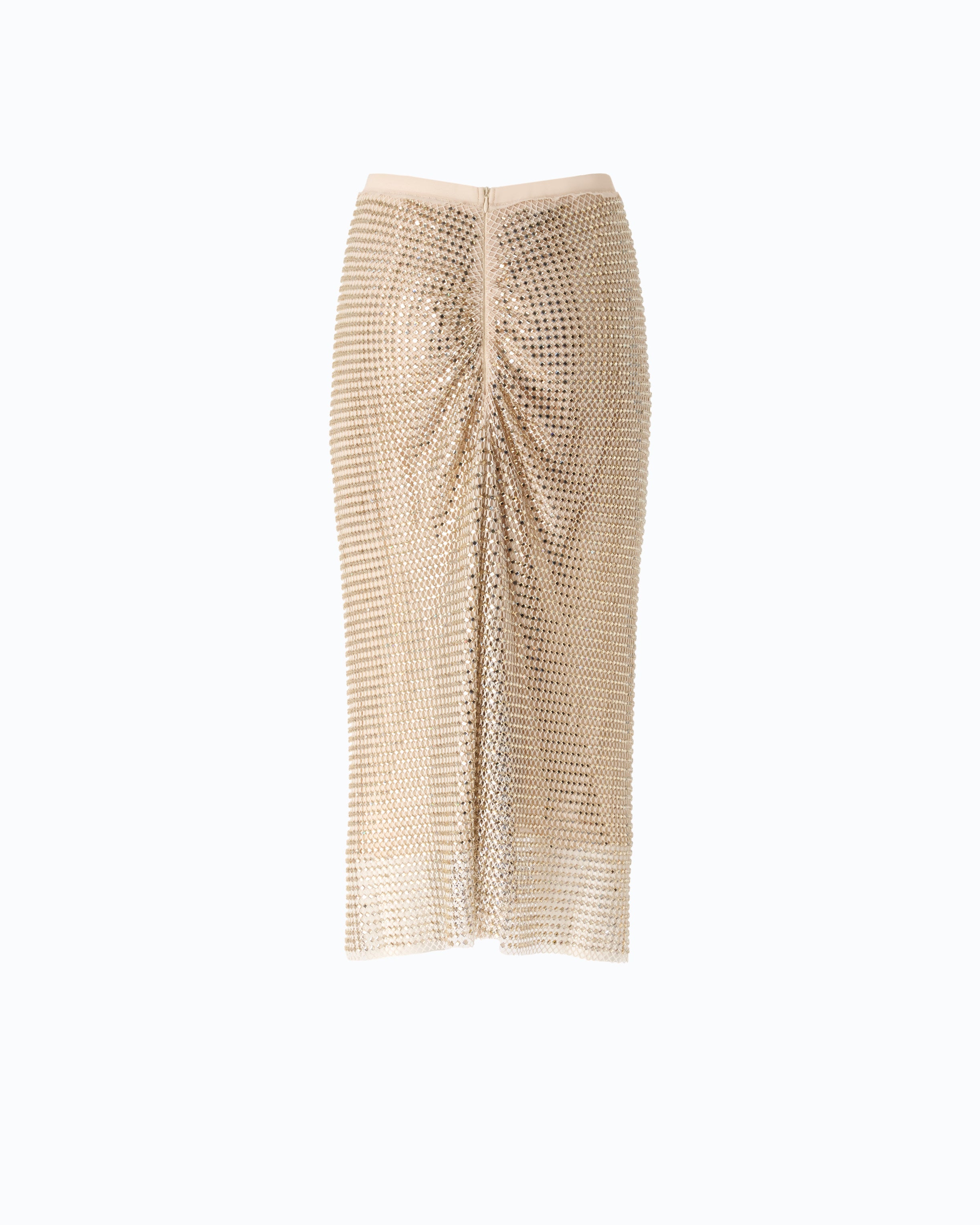 Pinko Berlina Skirt spódnica midi złota kryształki