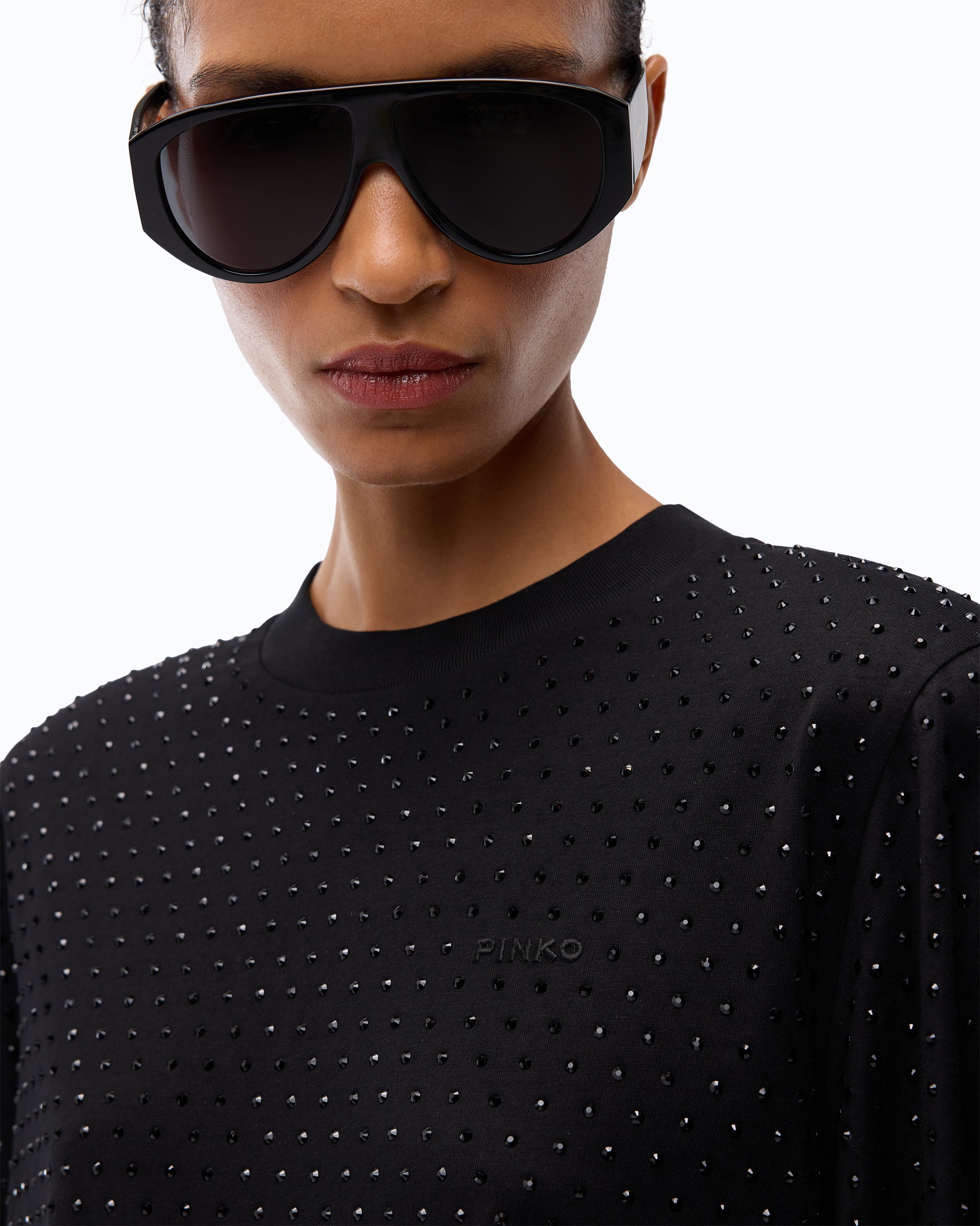 Pinko Niamey T-shirt bawełniany czarny