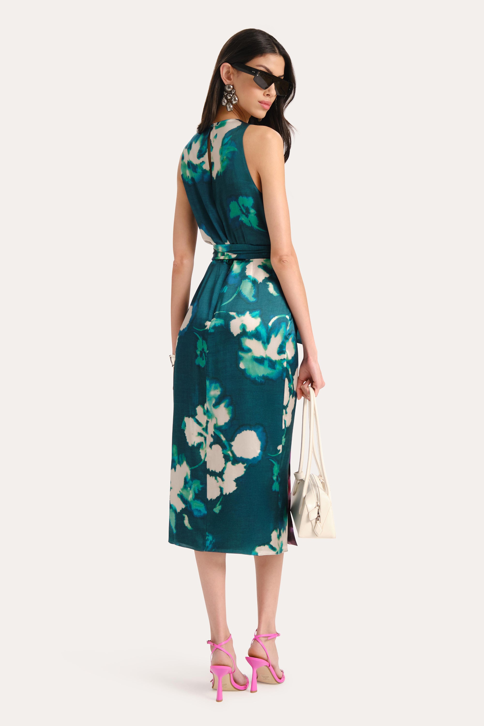 Elie Tahari Delilah-Rose sukienka jedwabna Azure Garden