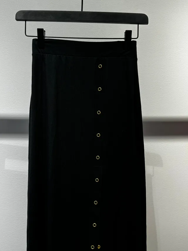 Nudyess spódnica maxi czarna z napami W140