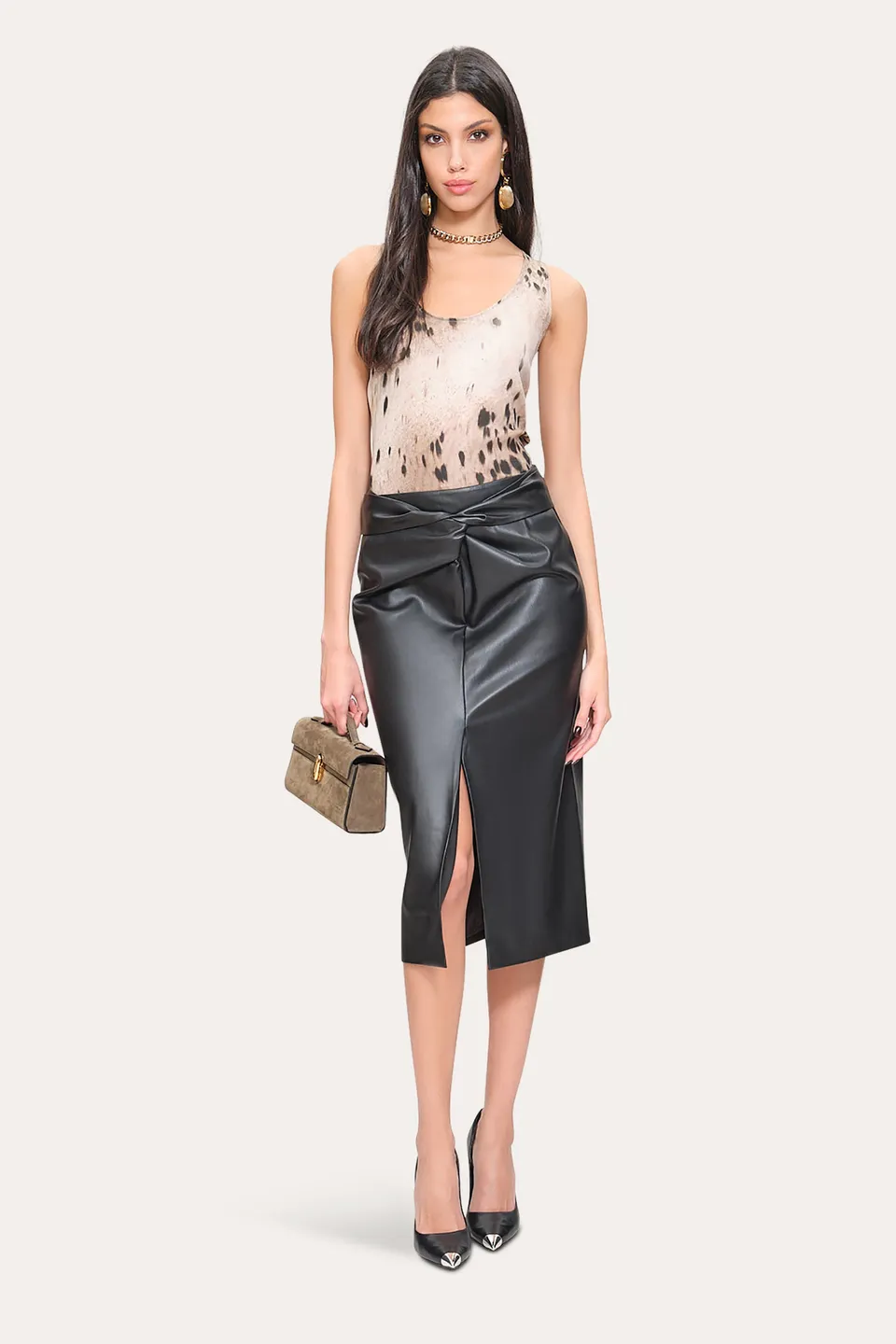 Elie Tahari Ocelot Scoop Tank top Multi jedwabny