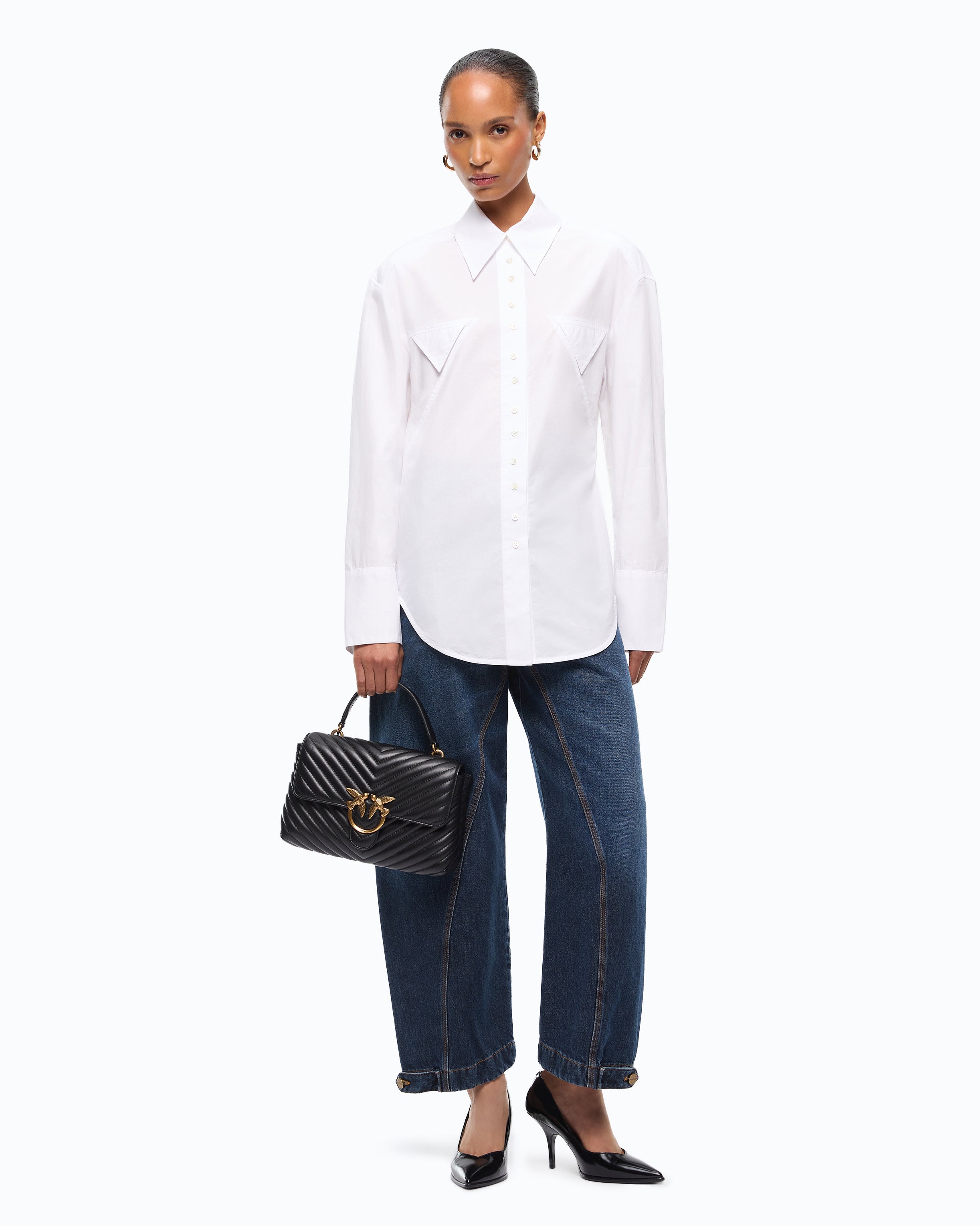 Pinko Maggiolino Shirt koszula slim fit biała