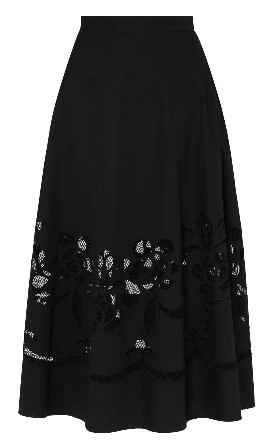 Temperley London Nelle spódnica midi czarna bawełniana