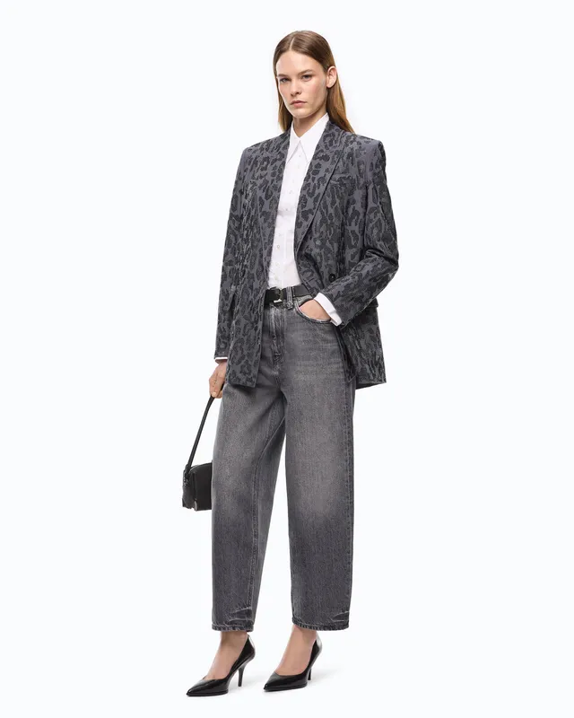 Pinko Estelle Egg jeansy szary balloon