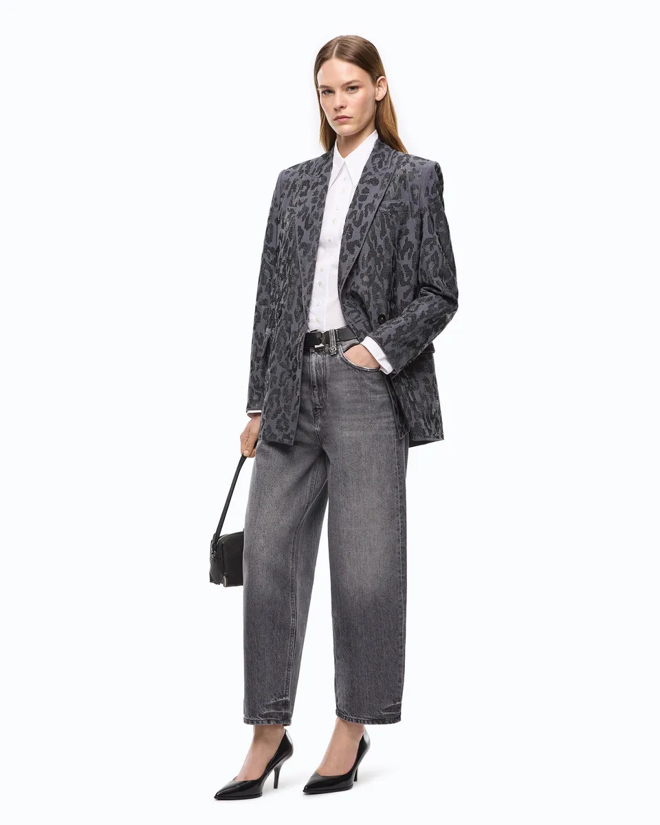 Pinko Estelle Egg jeansy szary balloon