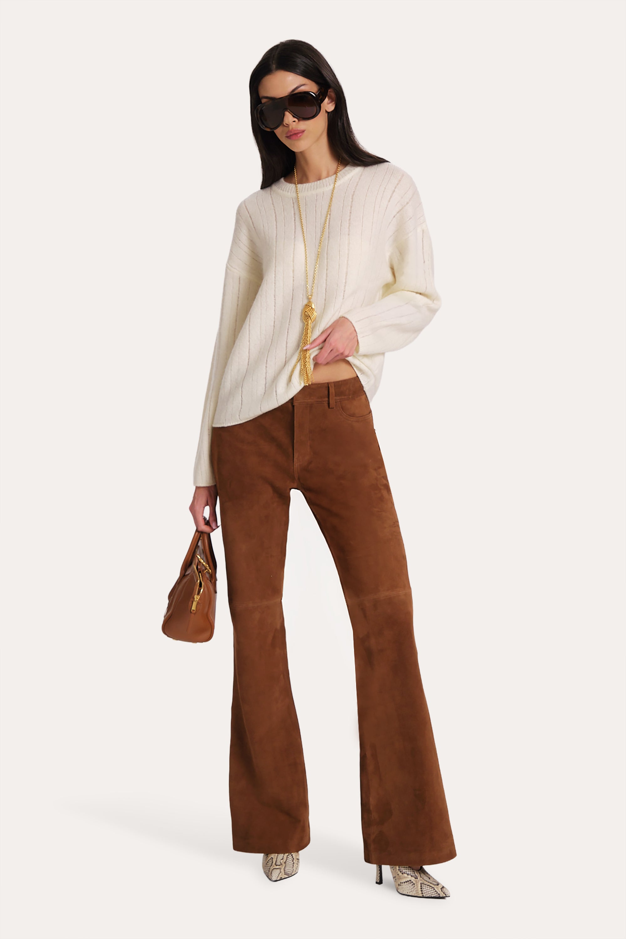 Elie Tahari Cashmere Wool sweter Ivory wełna kaszmir