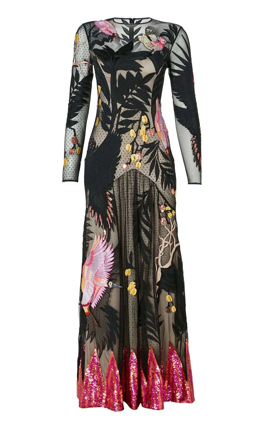 Temperley London Opera Tattoo sukienka wieczorowa Black Mix