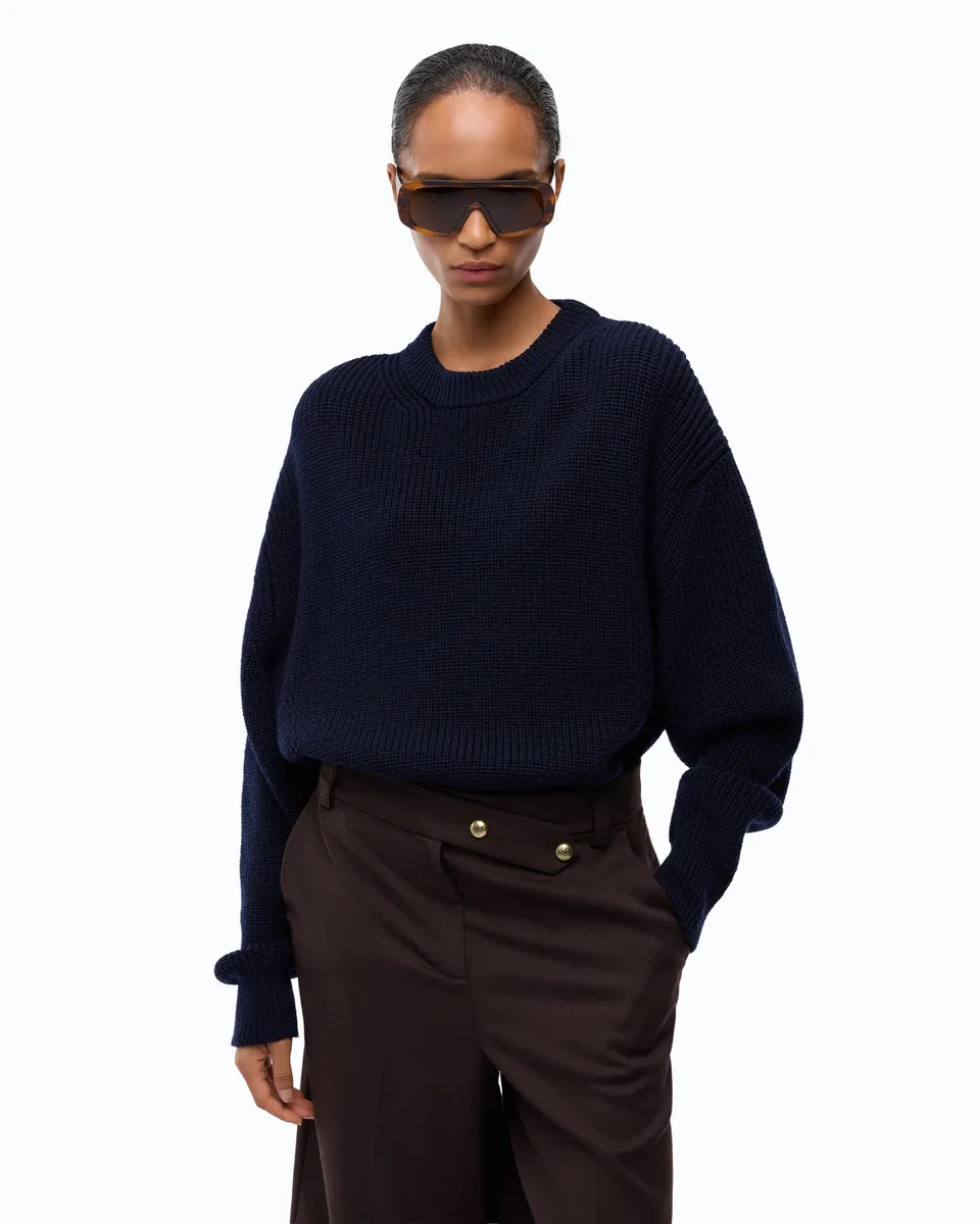 Pinko Gracidio Sweater sweter niebieski wełniany