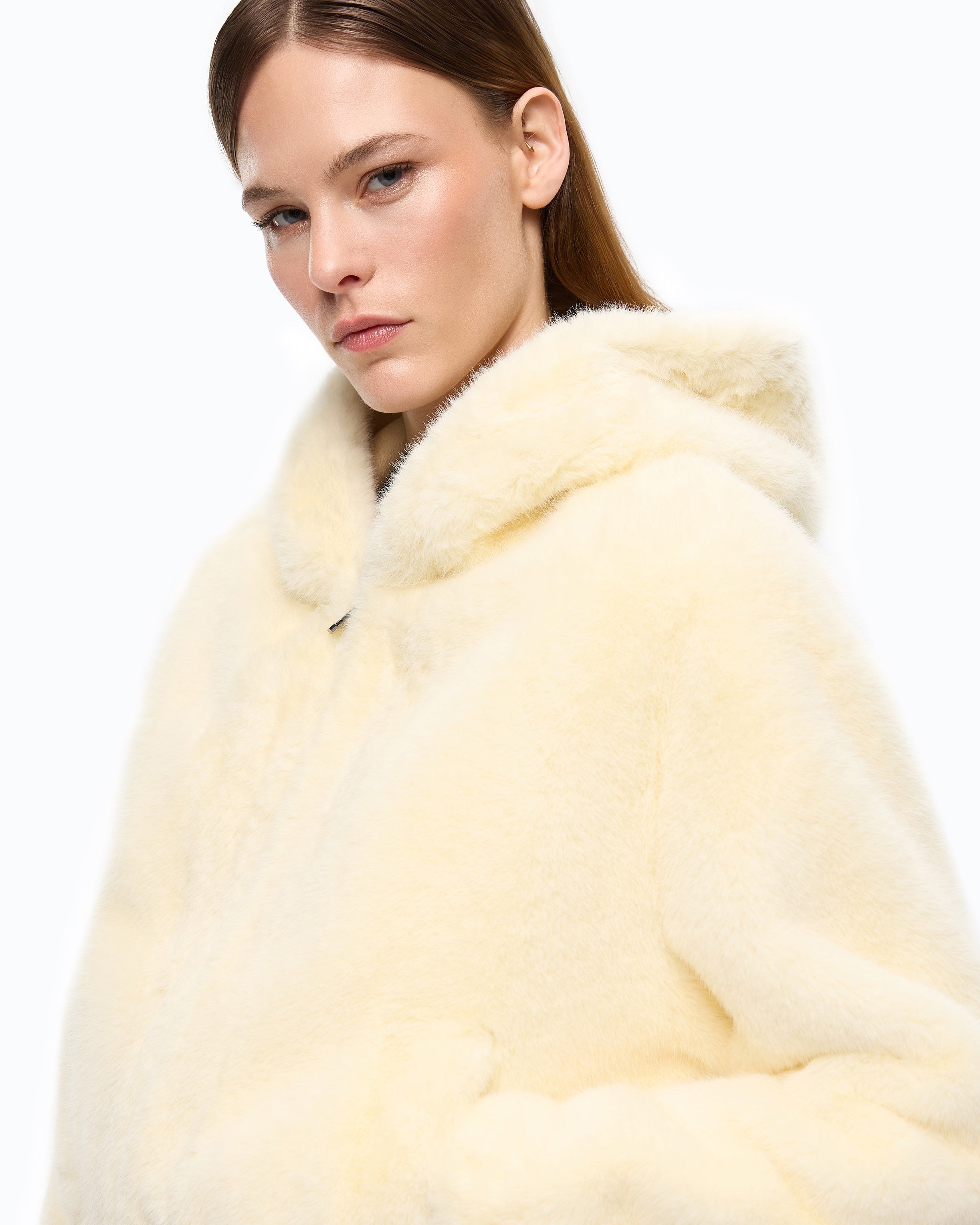 Pinko Gasteria Jacket kurtka żółta z kapturem