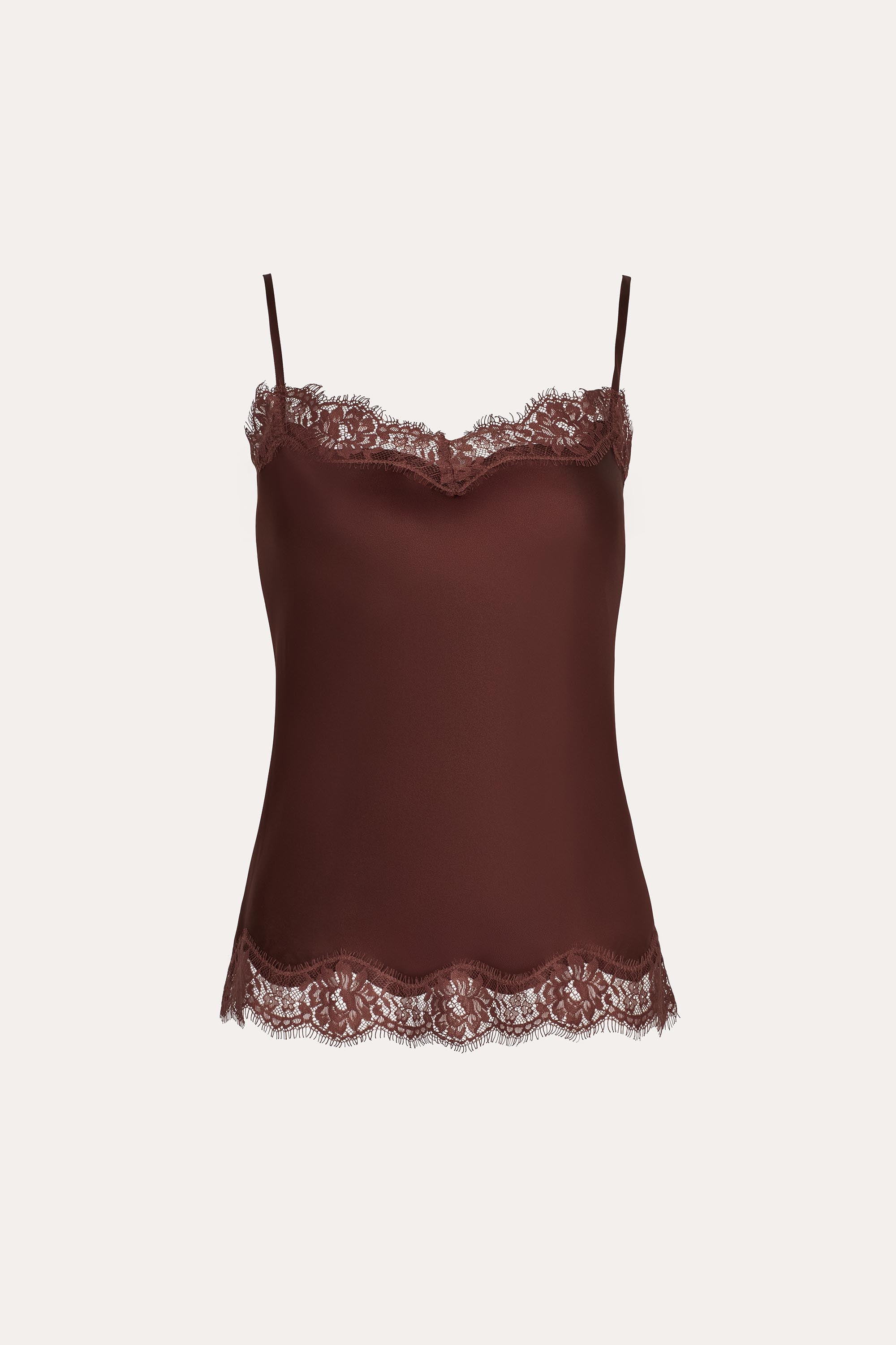 Elie Tahari Brooke top jedwabny bitter chocolate