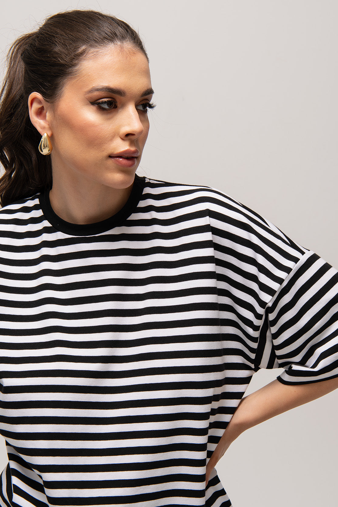 Nudyess Harper top bawełniany Black Stripes