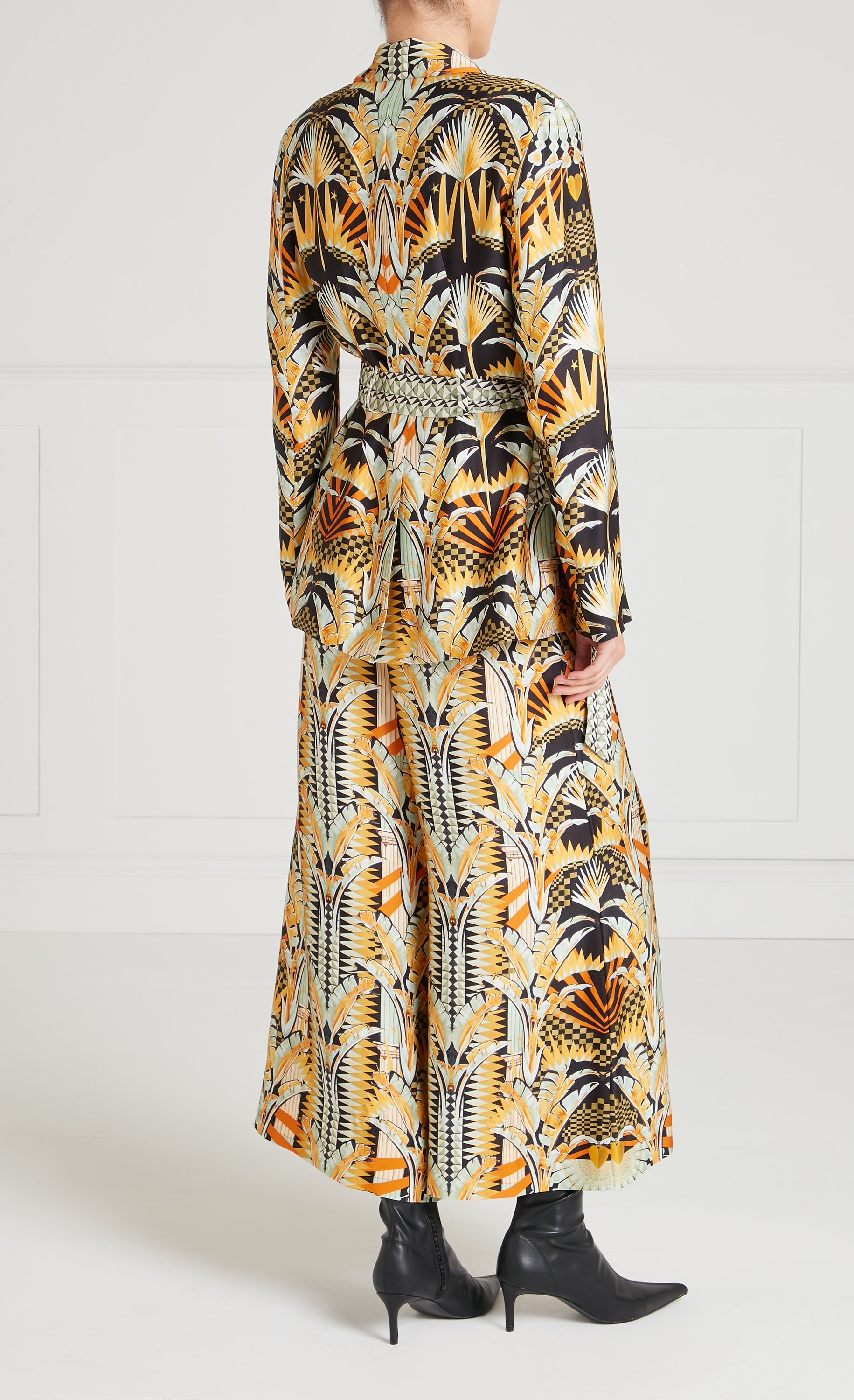 Temperley London Odette spodnie czarne szerokie black mix