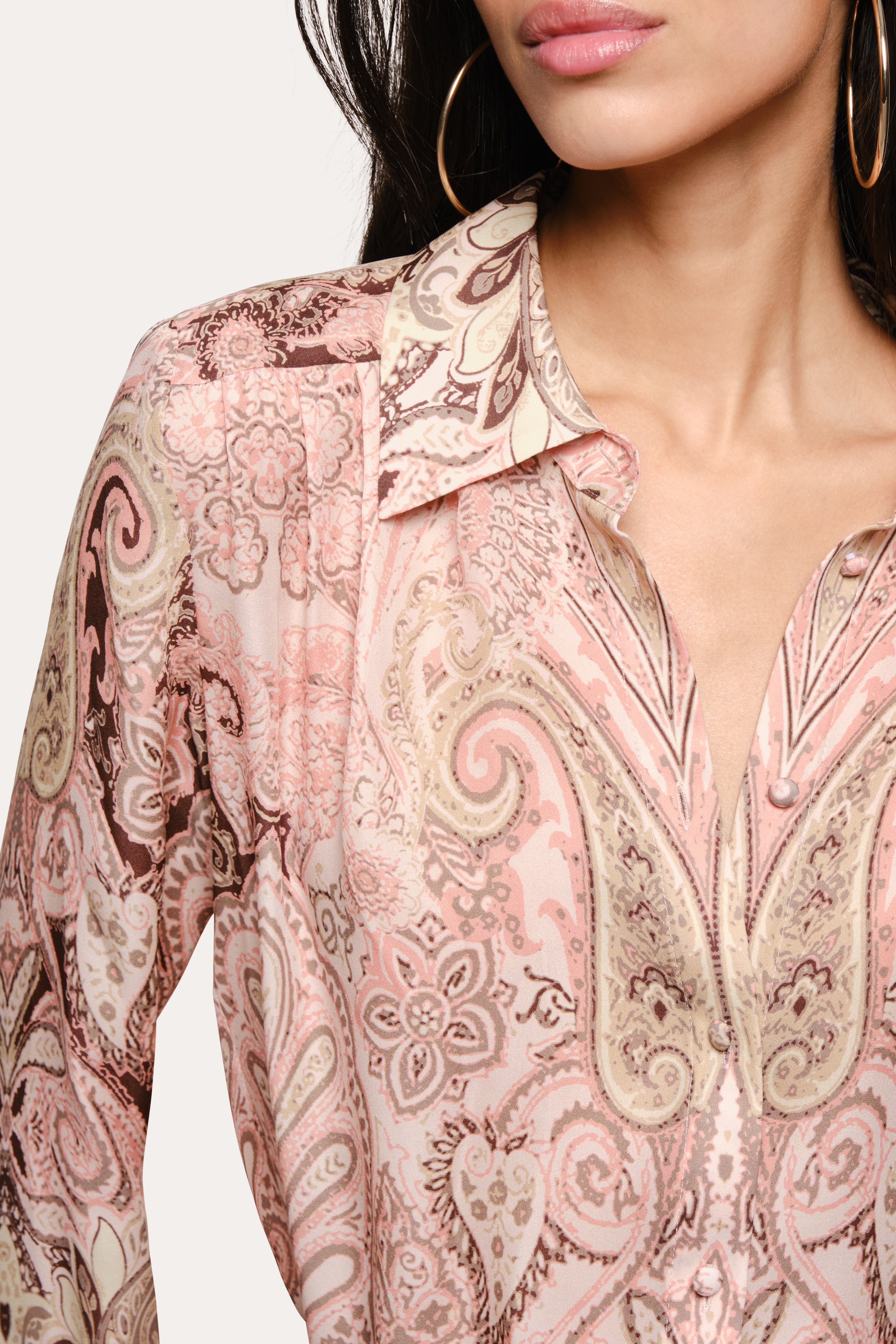 Elie Tahari Annie bluzka jedwabna Arabesque Print