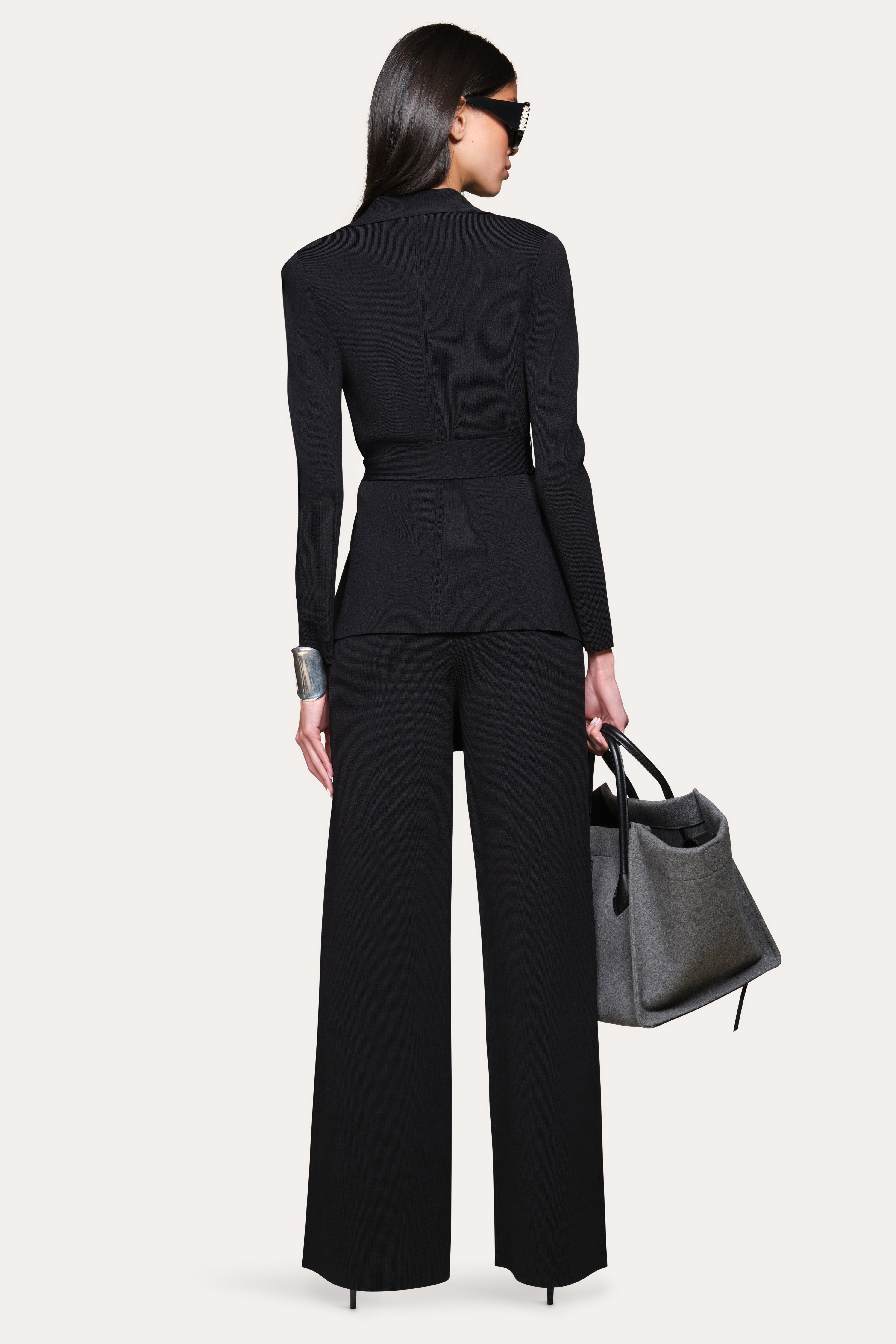 Elie Tahari Milano Sculpt żakiet kopertowy Black