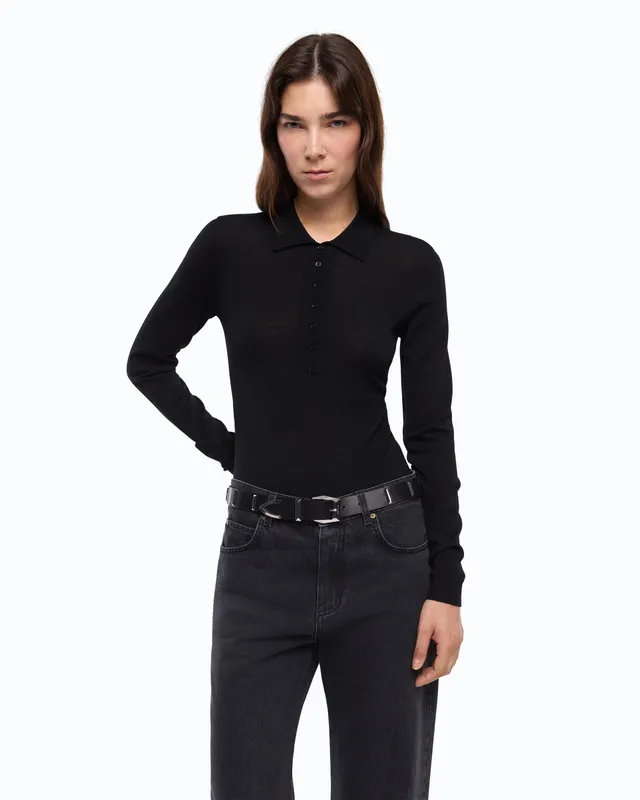 Pinko Ajaccio Bodysuit body czarne merino