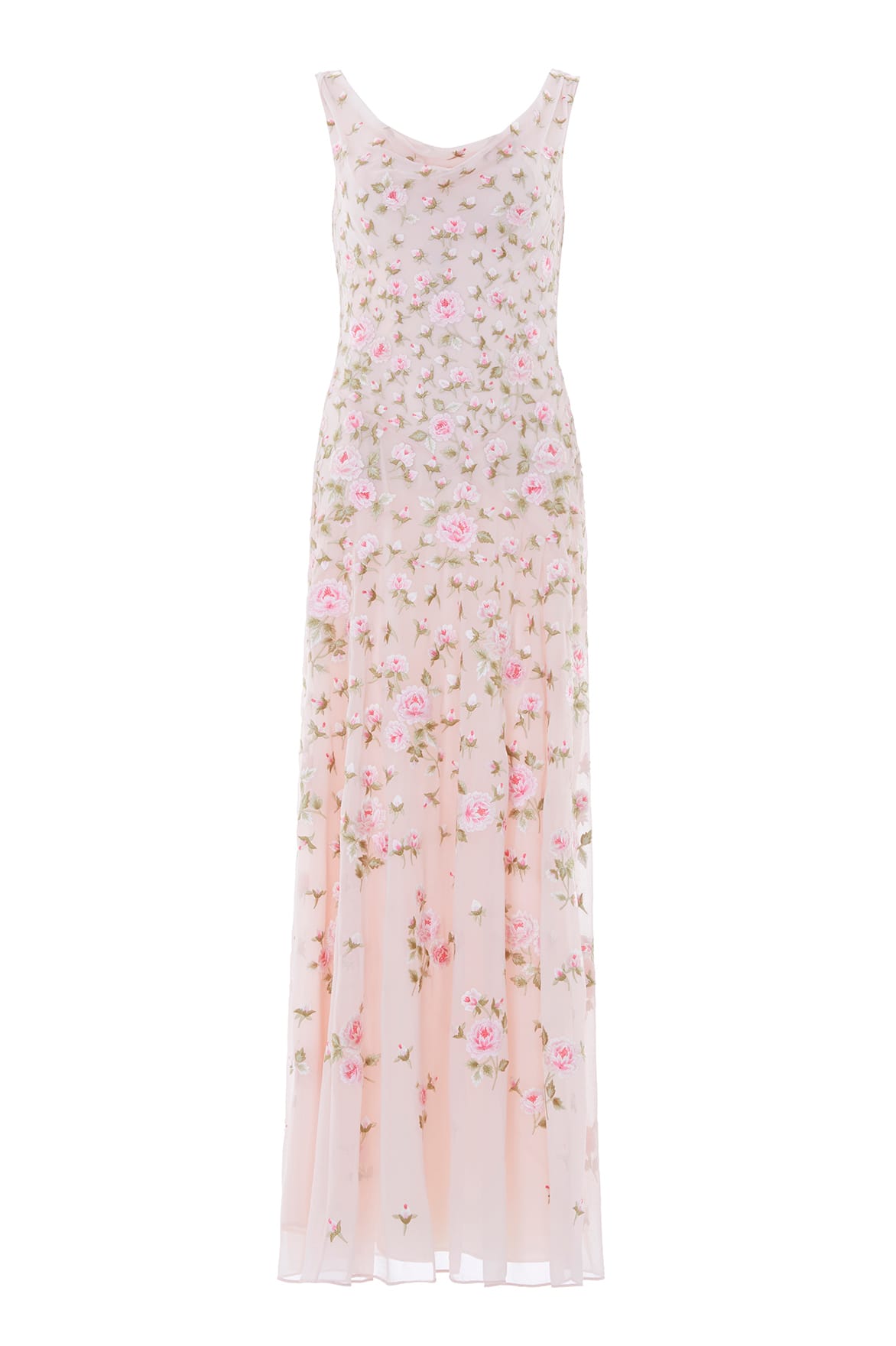 Needle & Thread Rose Bloom Georgette suknia Pink haftowana