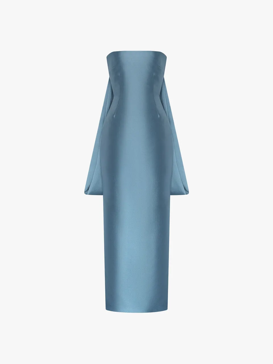 Solace London The Dandridge Maxi sukienka Slate Blue strapless
