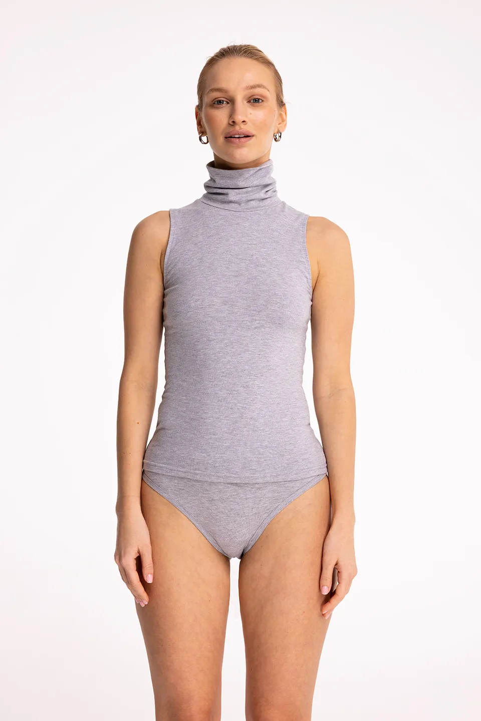 Nudyess Sketch top z golfem Light Melange