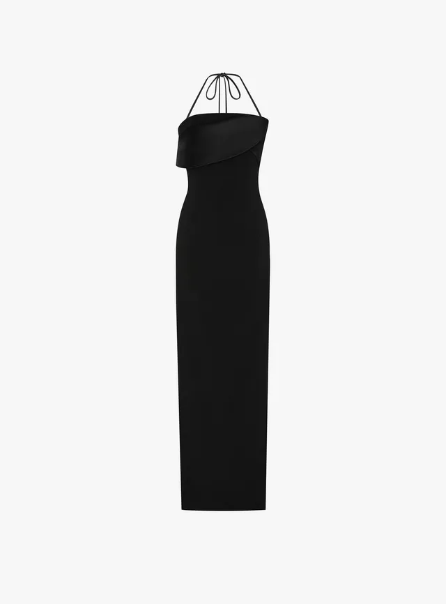 Solace London Reynolds sukienka gorsetowa czarna maxi