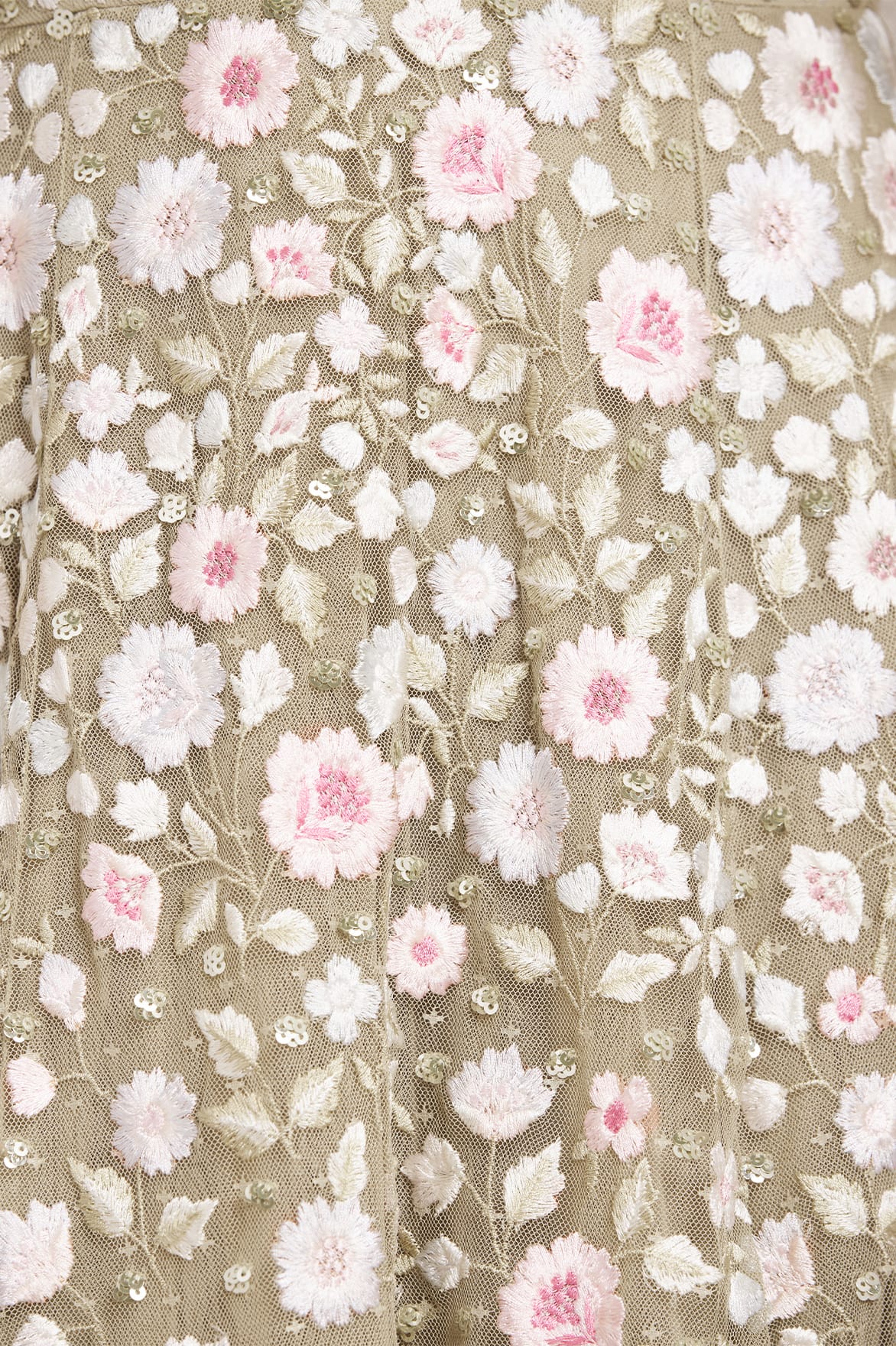 Needle & Thread Ethereal Blooms Cape suknia zielona