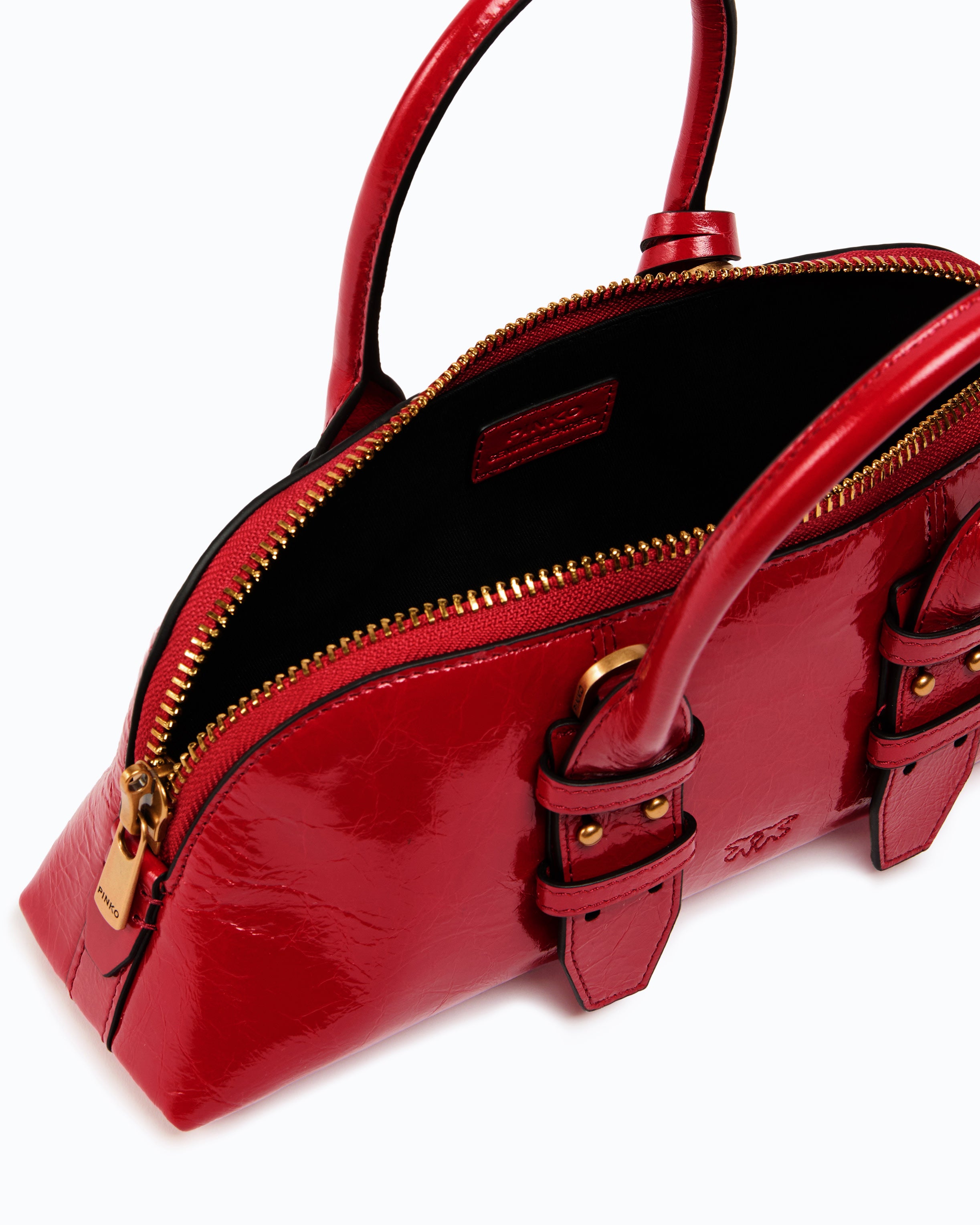Pinko Escape Bag Horizontal torebka bowling błyszcząca
