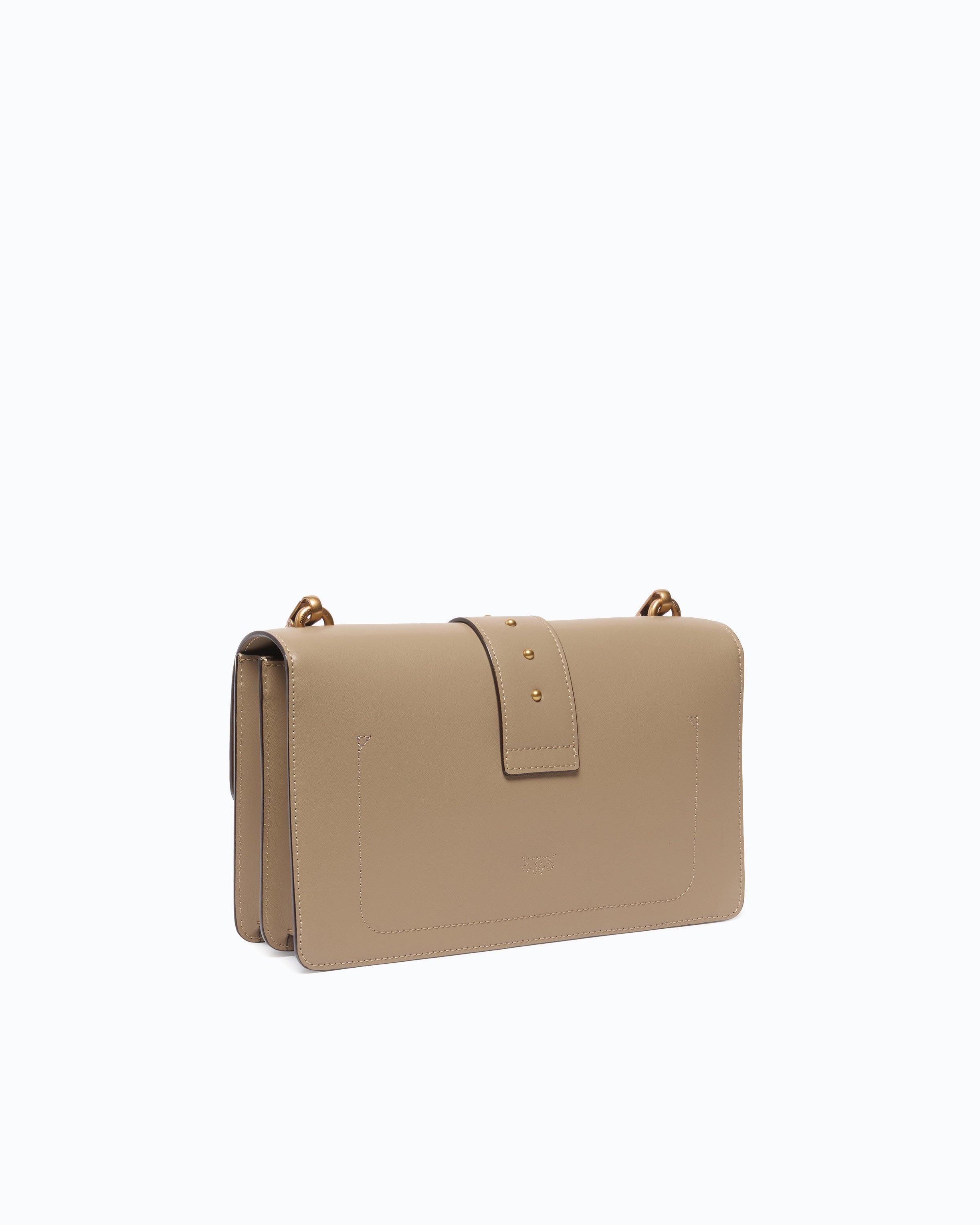 Pinko Love Bag One torebka skórzana z kryształkami