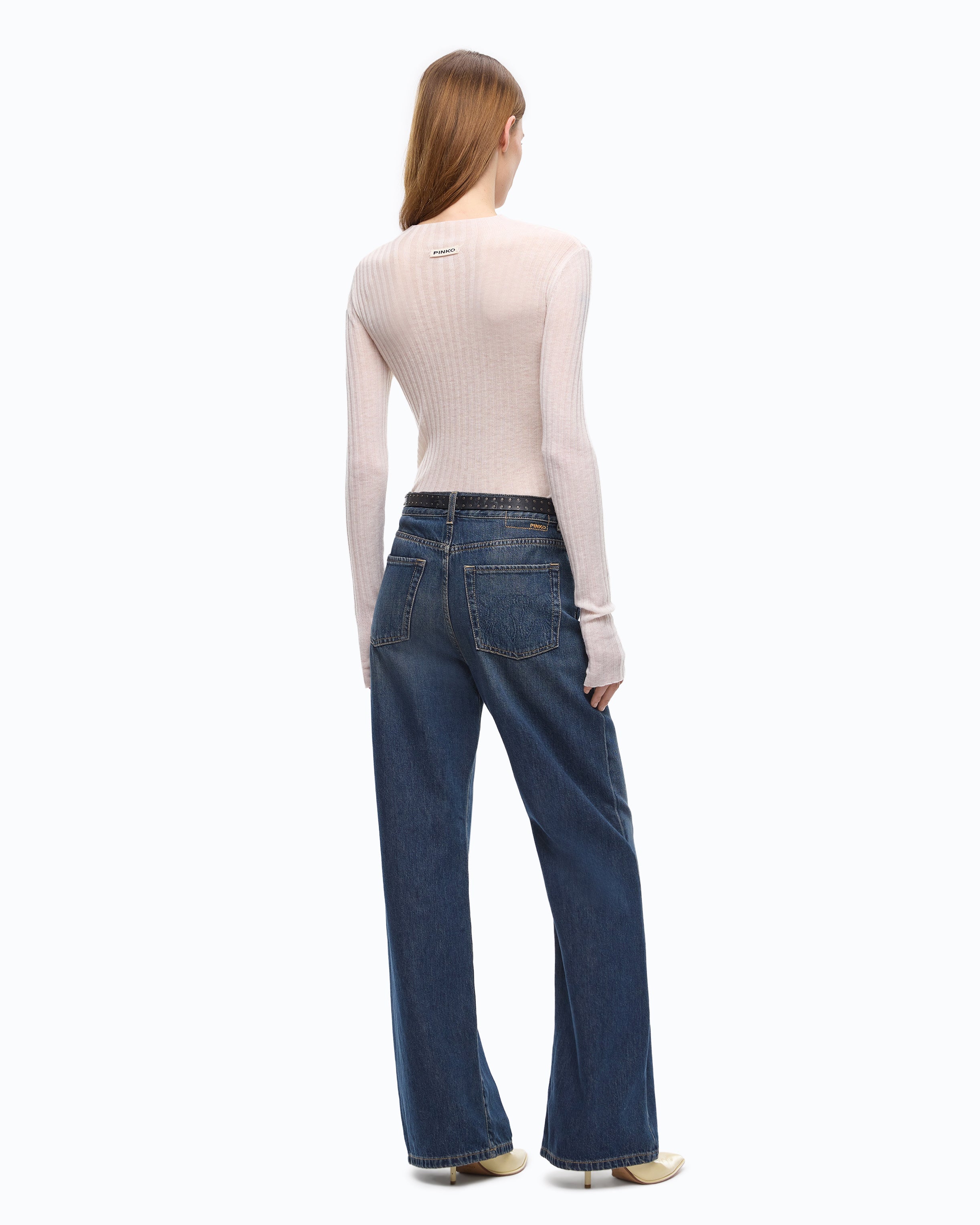 Pinko Muggito Sweater sweter wełniany biały