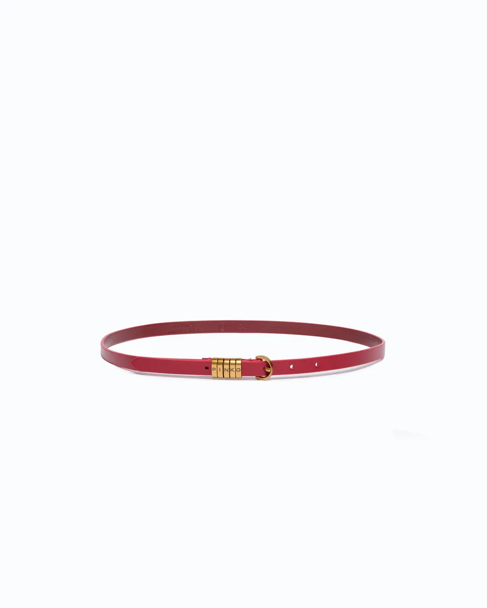 Pinko Saddle Belt H1 pasek skórzany 1,2 cm
