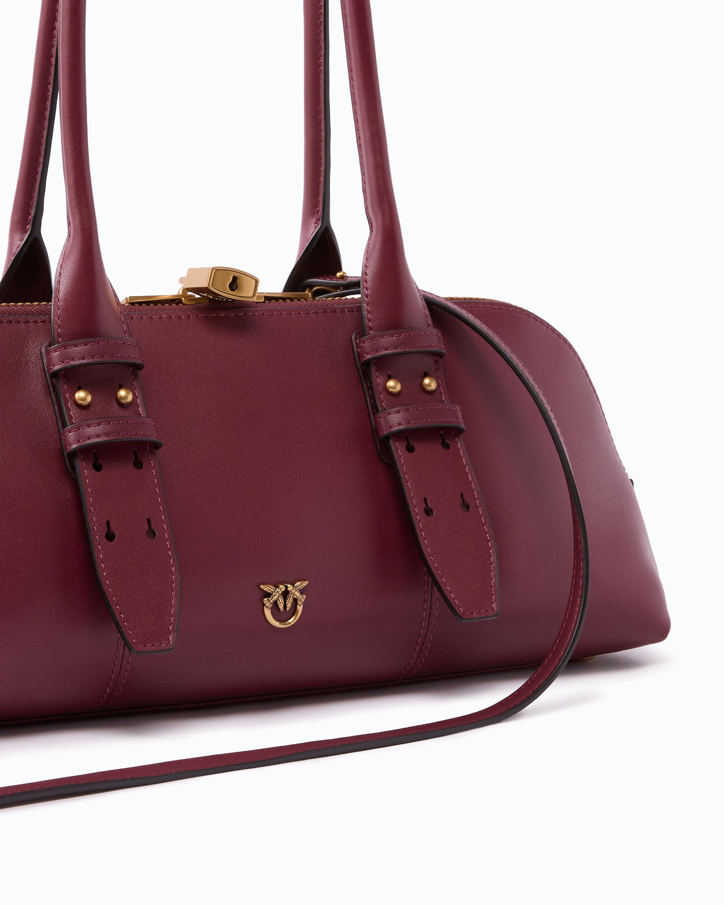 Pinko Escape Bag Horizontal torba skórzana brązowa