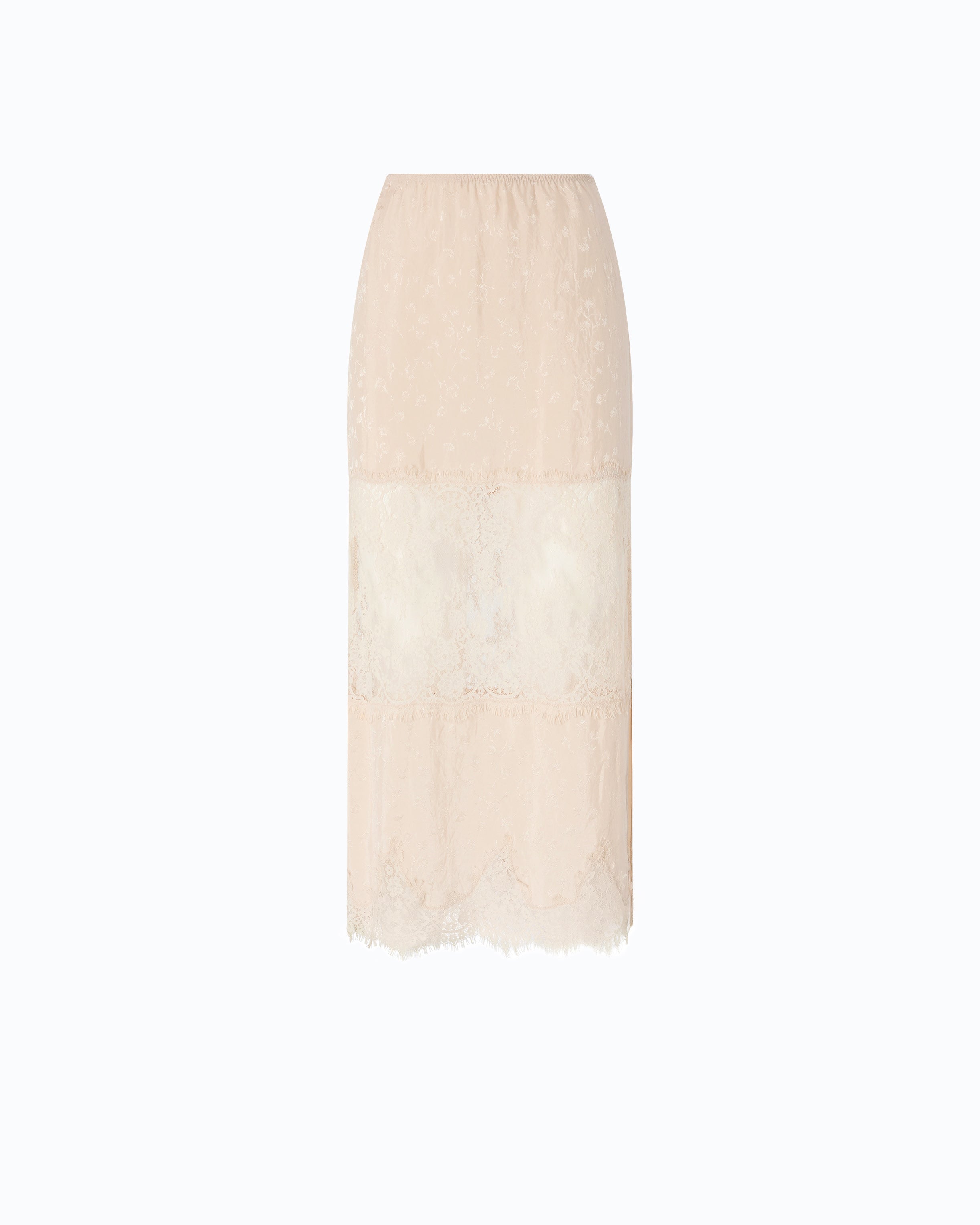 Pinko Gissofilia Skirt spódnica koronkowa szara midi
