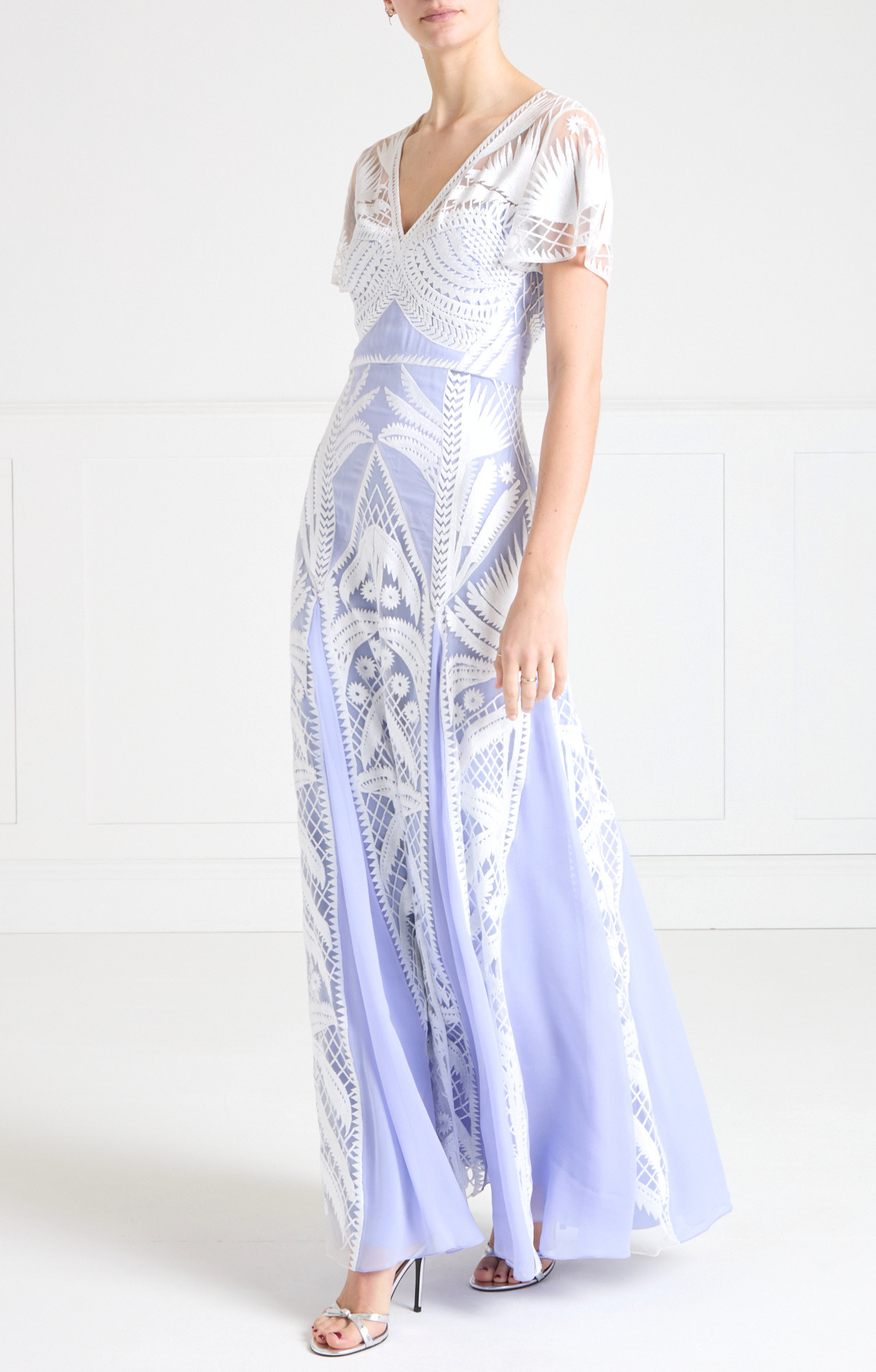 Temperley London Giselle suknia lawendowa haft tiul