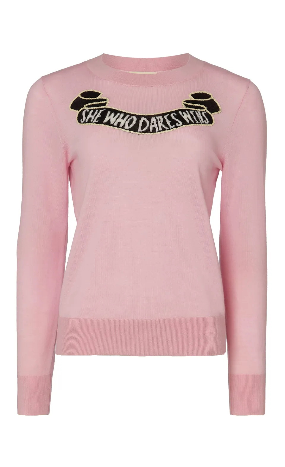 Temperley London She Who Dares sweter merino różowy