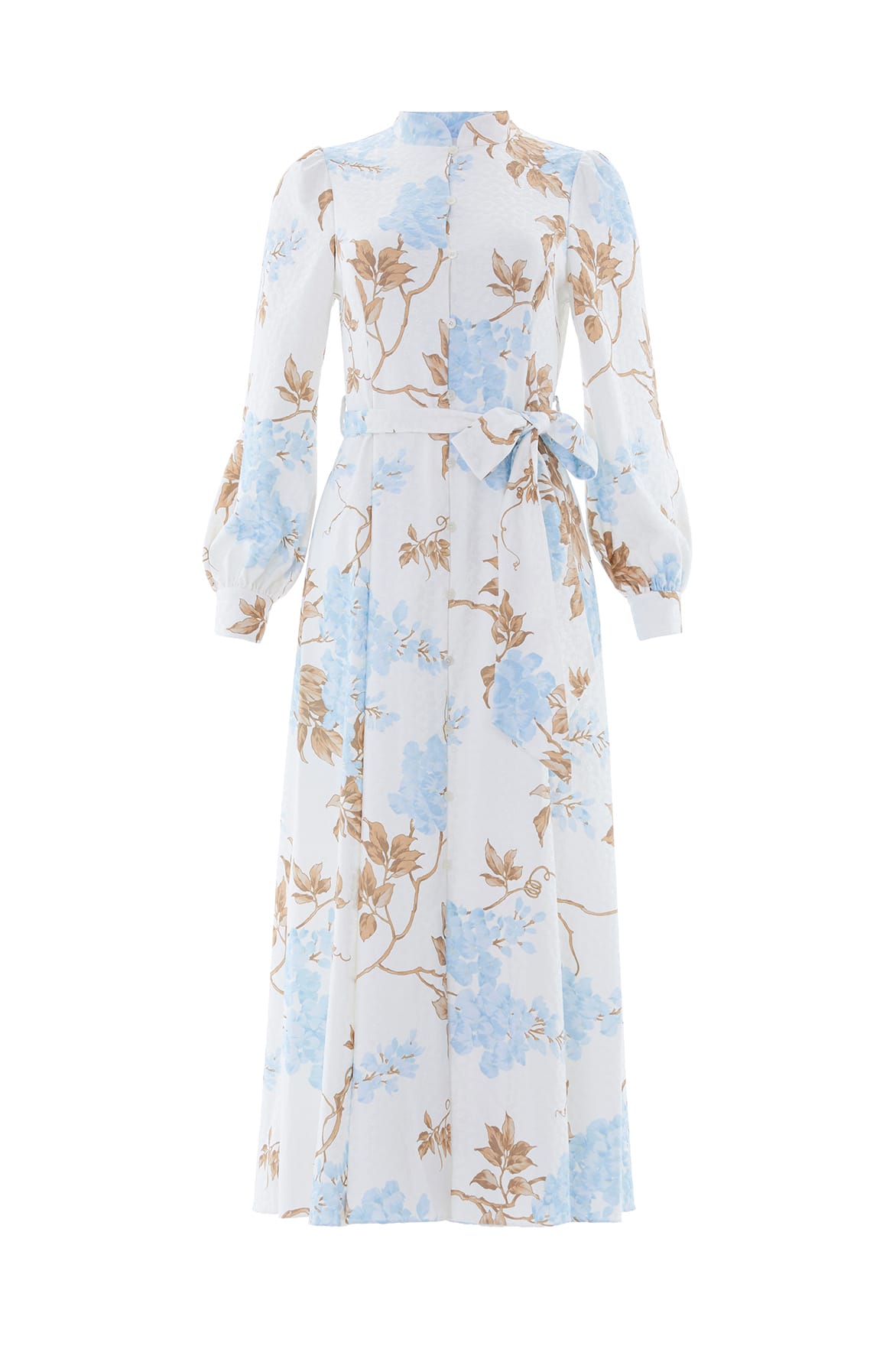Needle & Thread Wisteria Jacquard Shirt sukienka biała