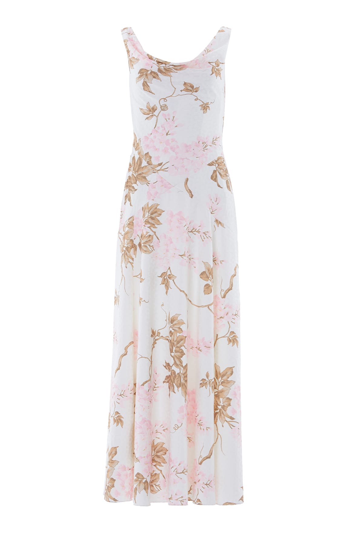 Needle & Thread Wisteria Jacquard Cowl Neck Gown suknia biała