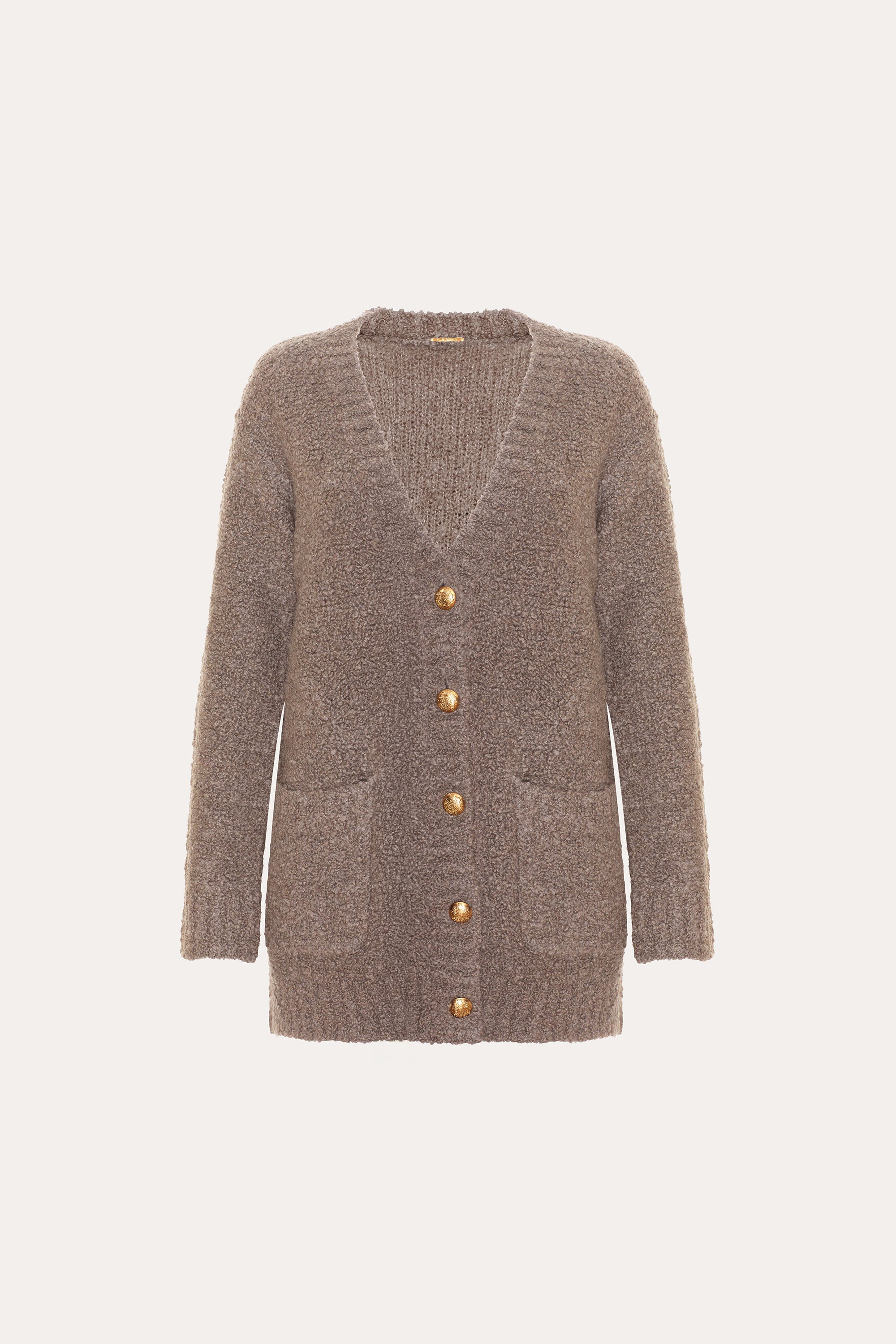 Elie Tahari Boucle Merino E95X8504 kardigan beżowy
