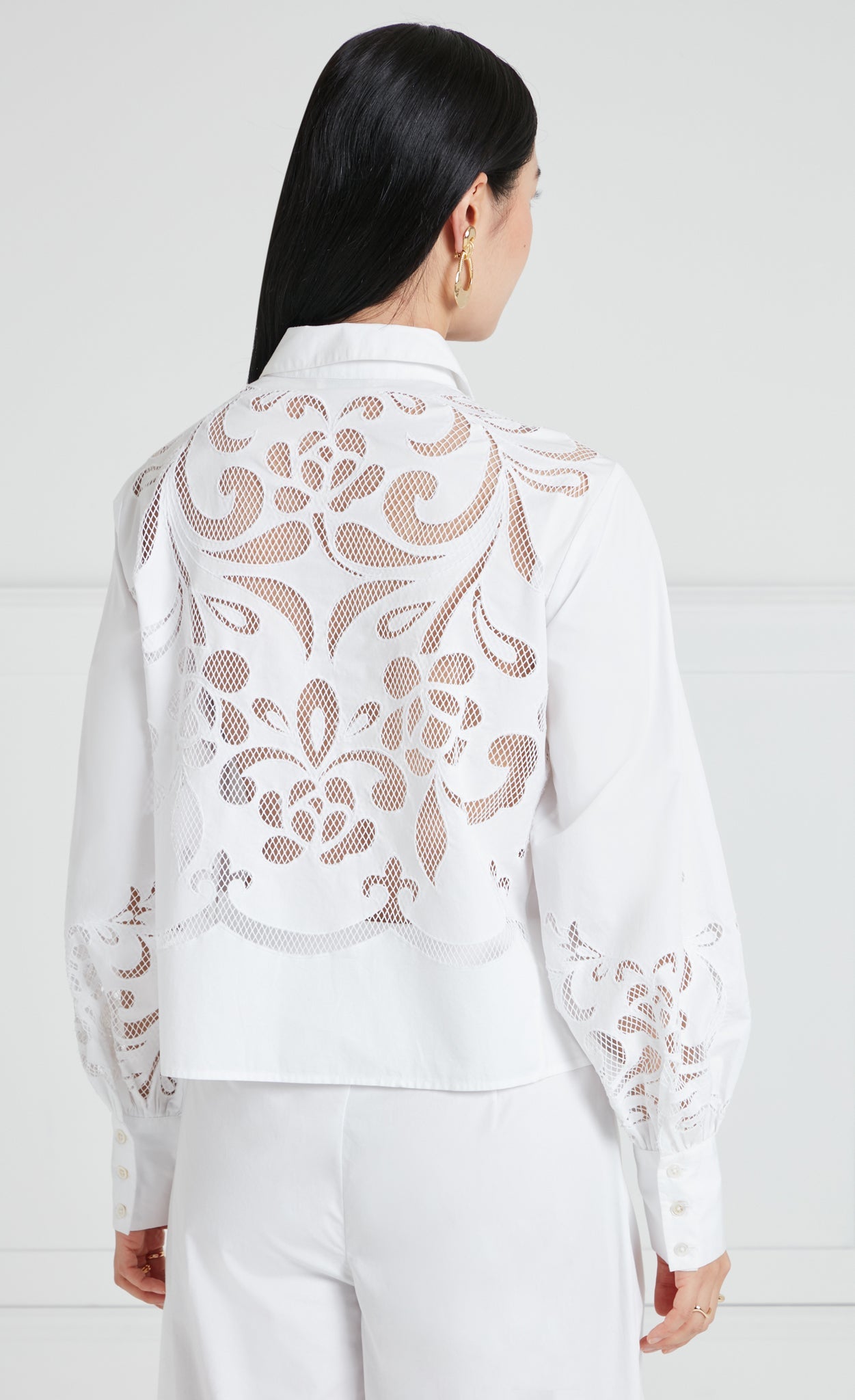 Temperley London Nelle koszula biała bawełna