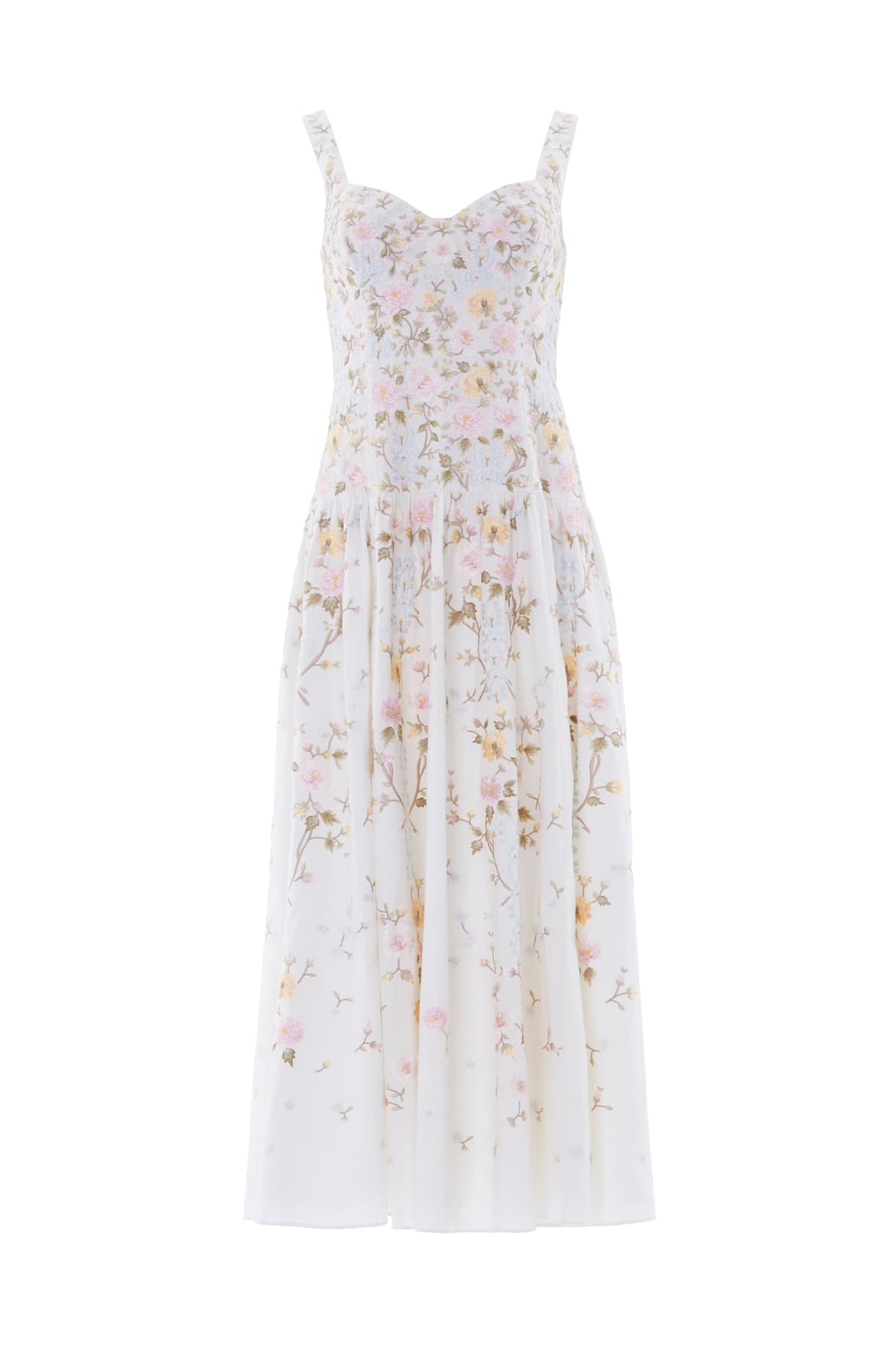 Needle & Thread Garden Rose Ankle Gown sukienka lniana bez rękawów