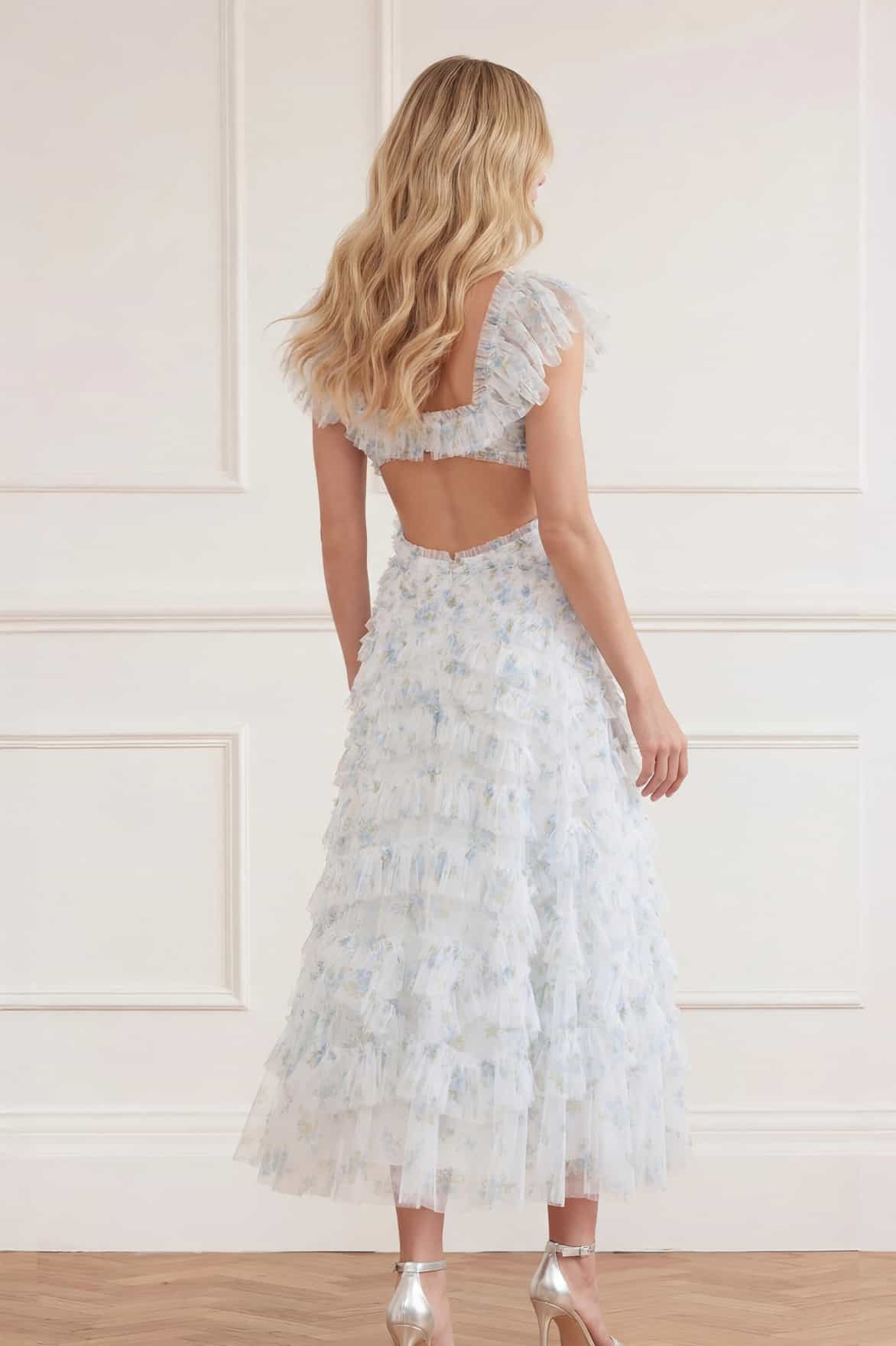 Needle & Thread Magnolia Ditsy Lola sukienka b [ł]a midi
