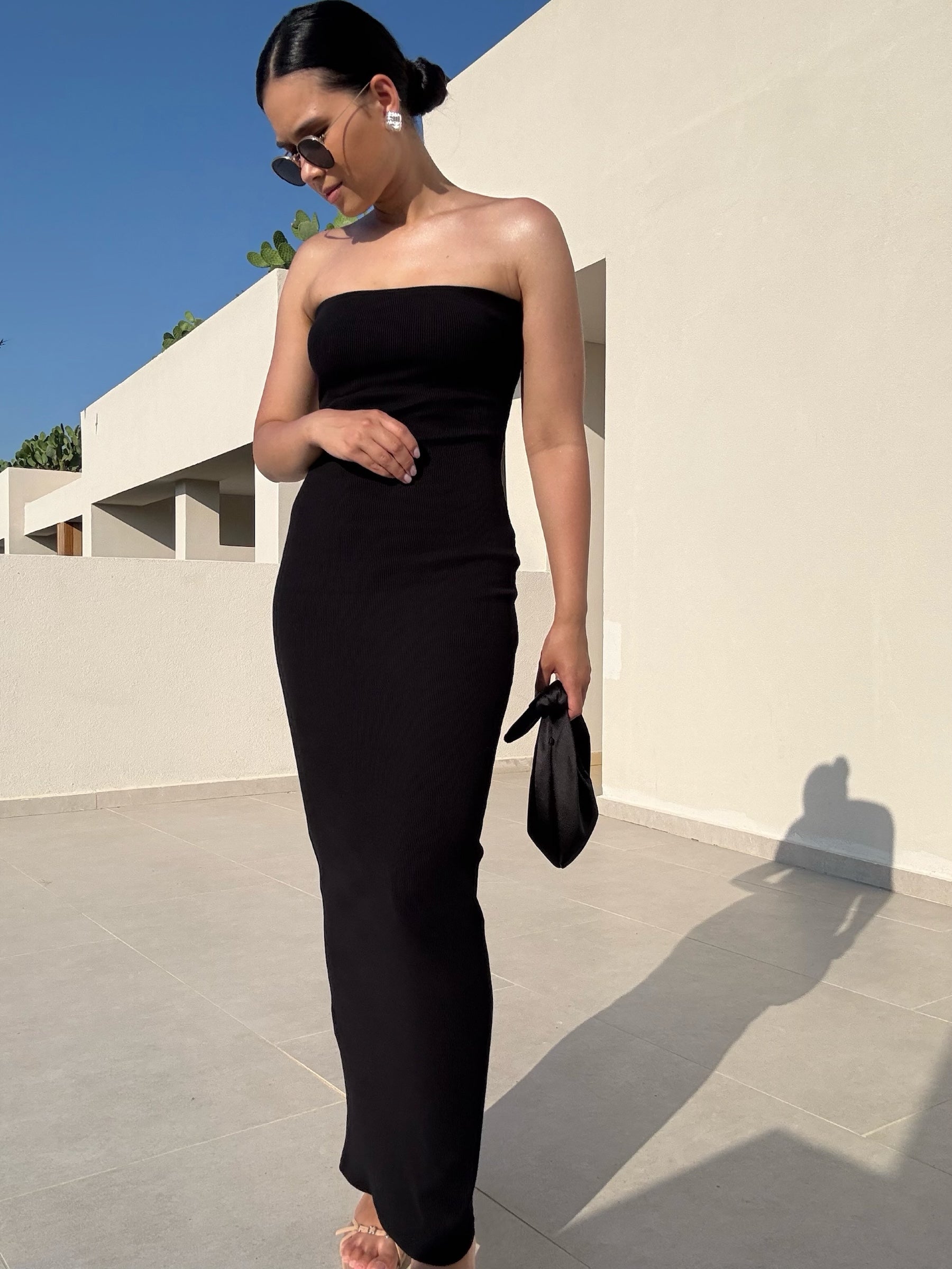 Nudyess Melrose sukienka maxi Black tuba