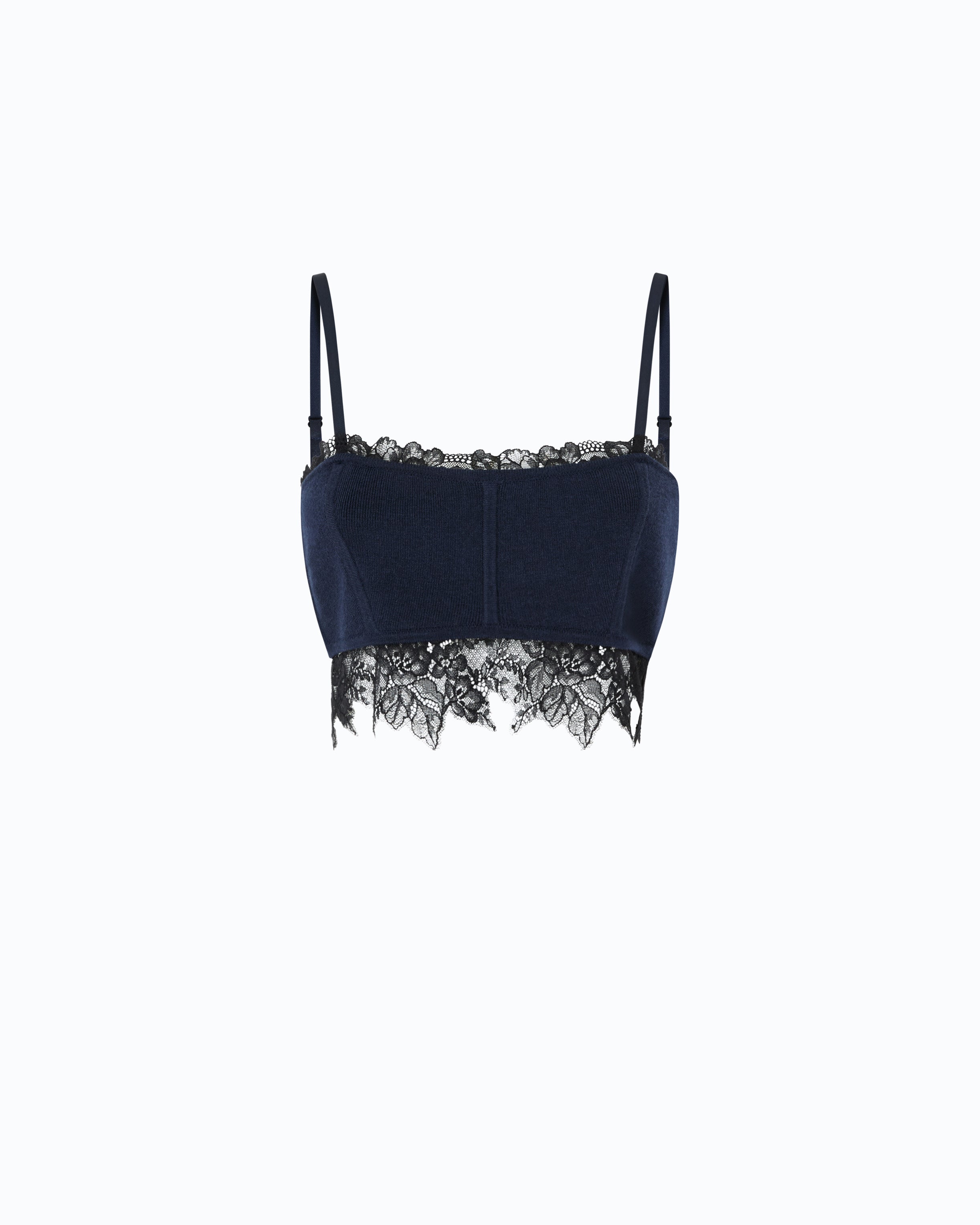 Pinko Bramito Bra bralette koronkowy niebieski