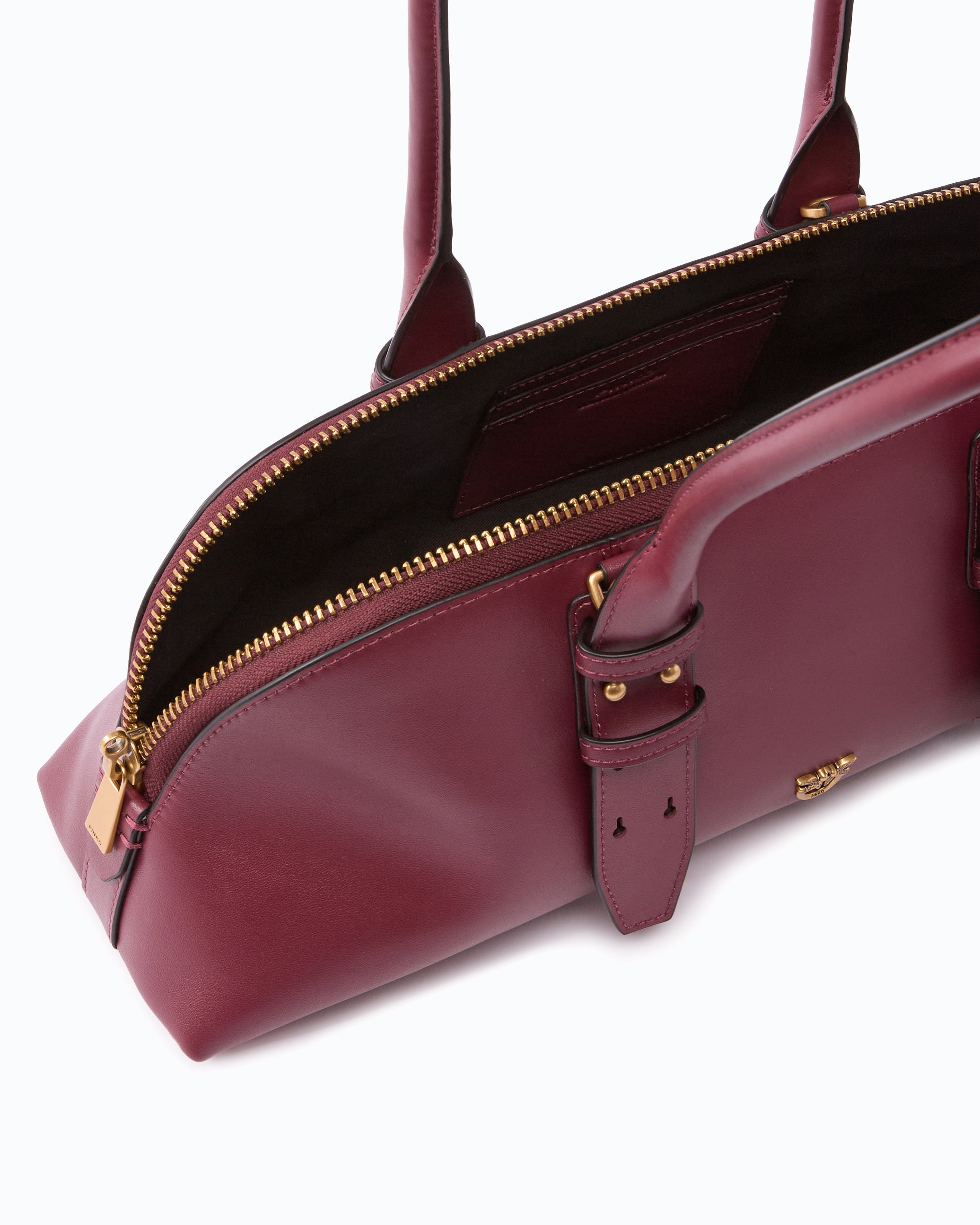 Pinko Escape Bag Horizontal torba skórzana brązowa