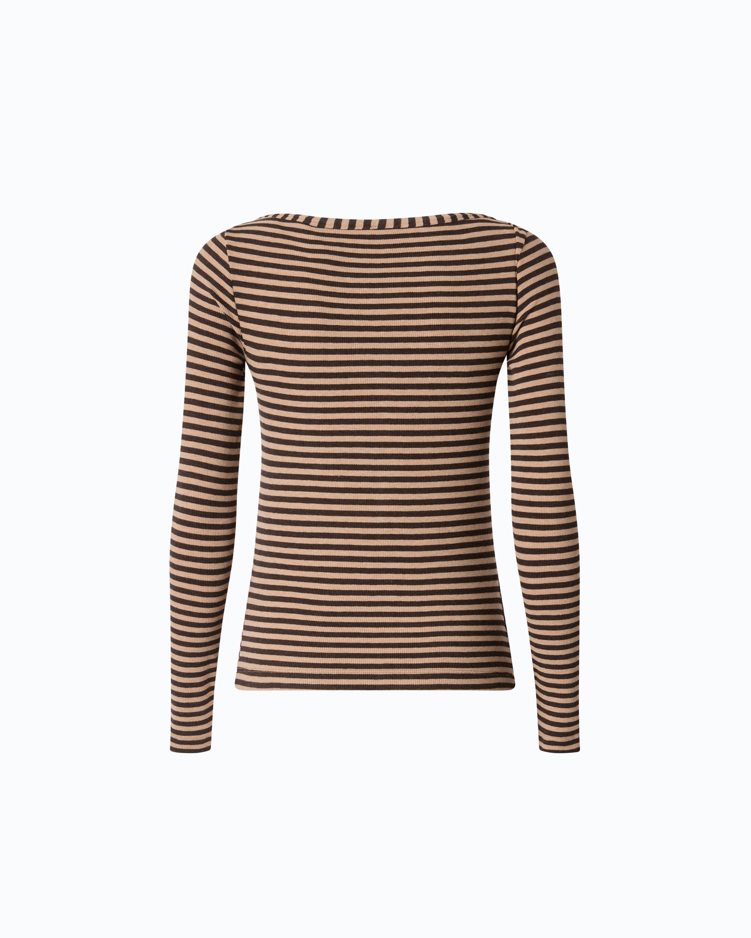 Pinko Sedum Serafino sweter beżowy w paski wełniany