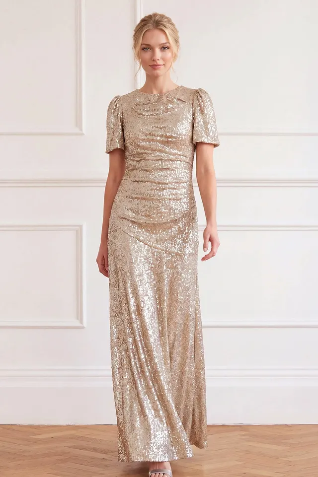 Needle & Thread Solana Gown sukienka Gold