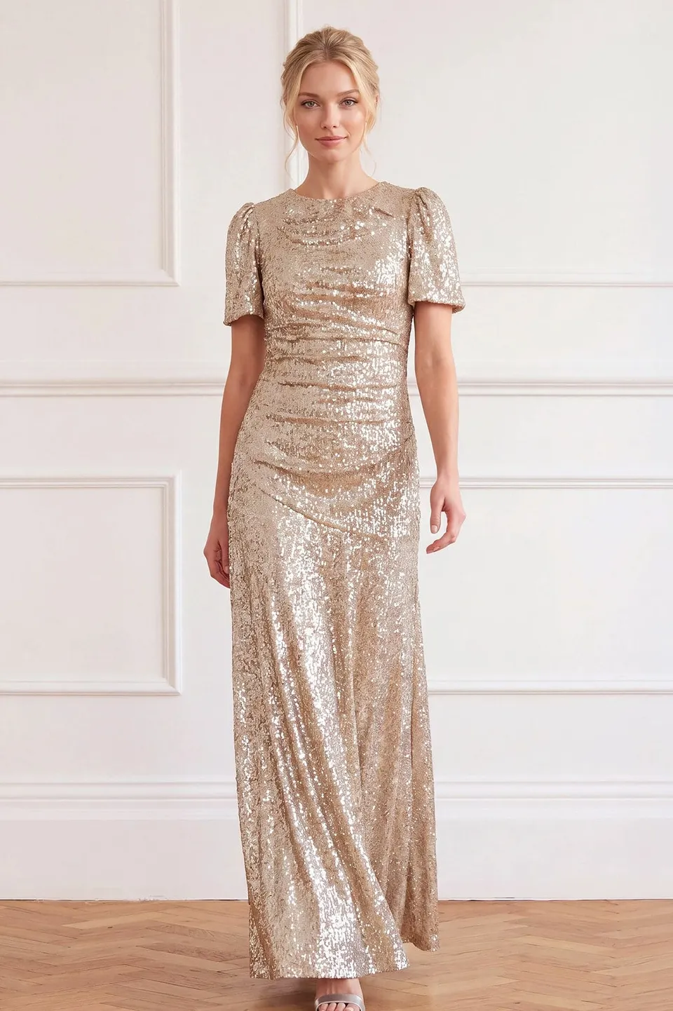Needle & Thread Solana Gown sukienka Gold