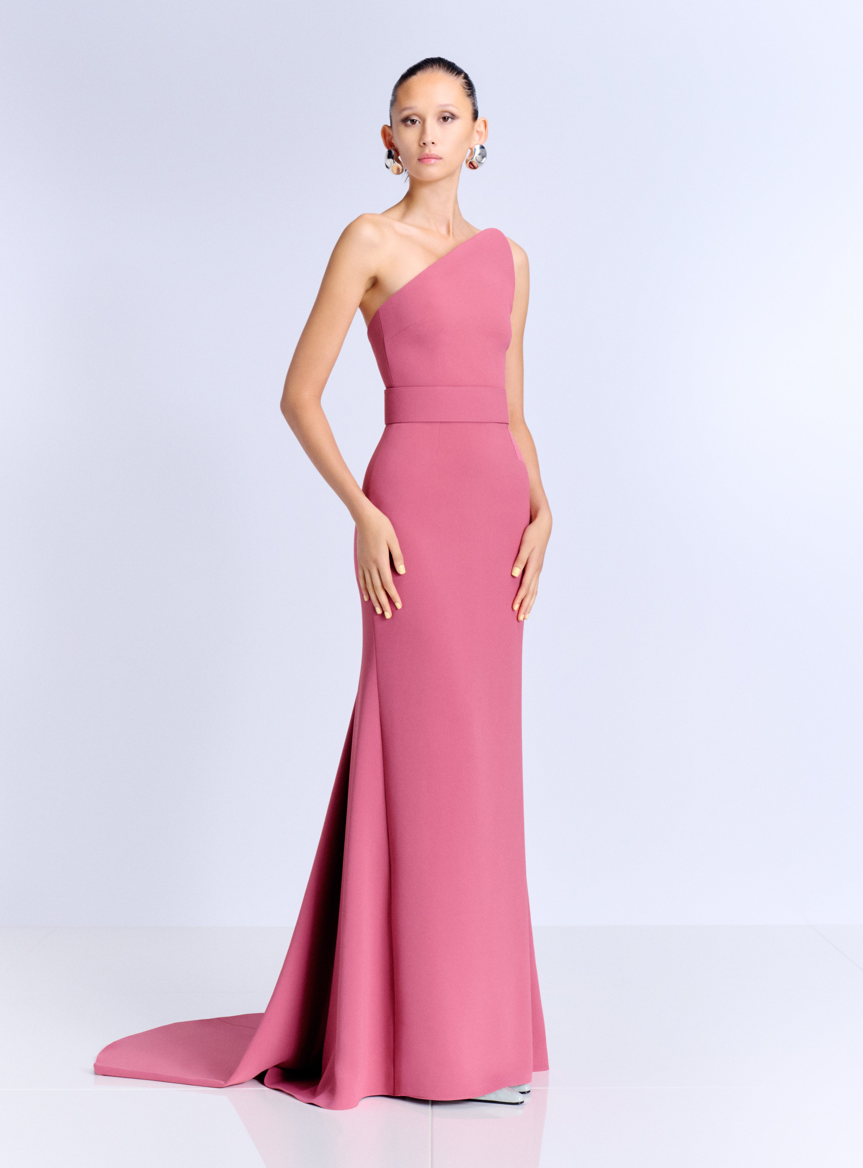 Solace London Seraphina Maxi sukienka różowa bez ramiączek