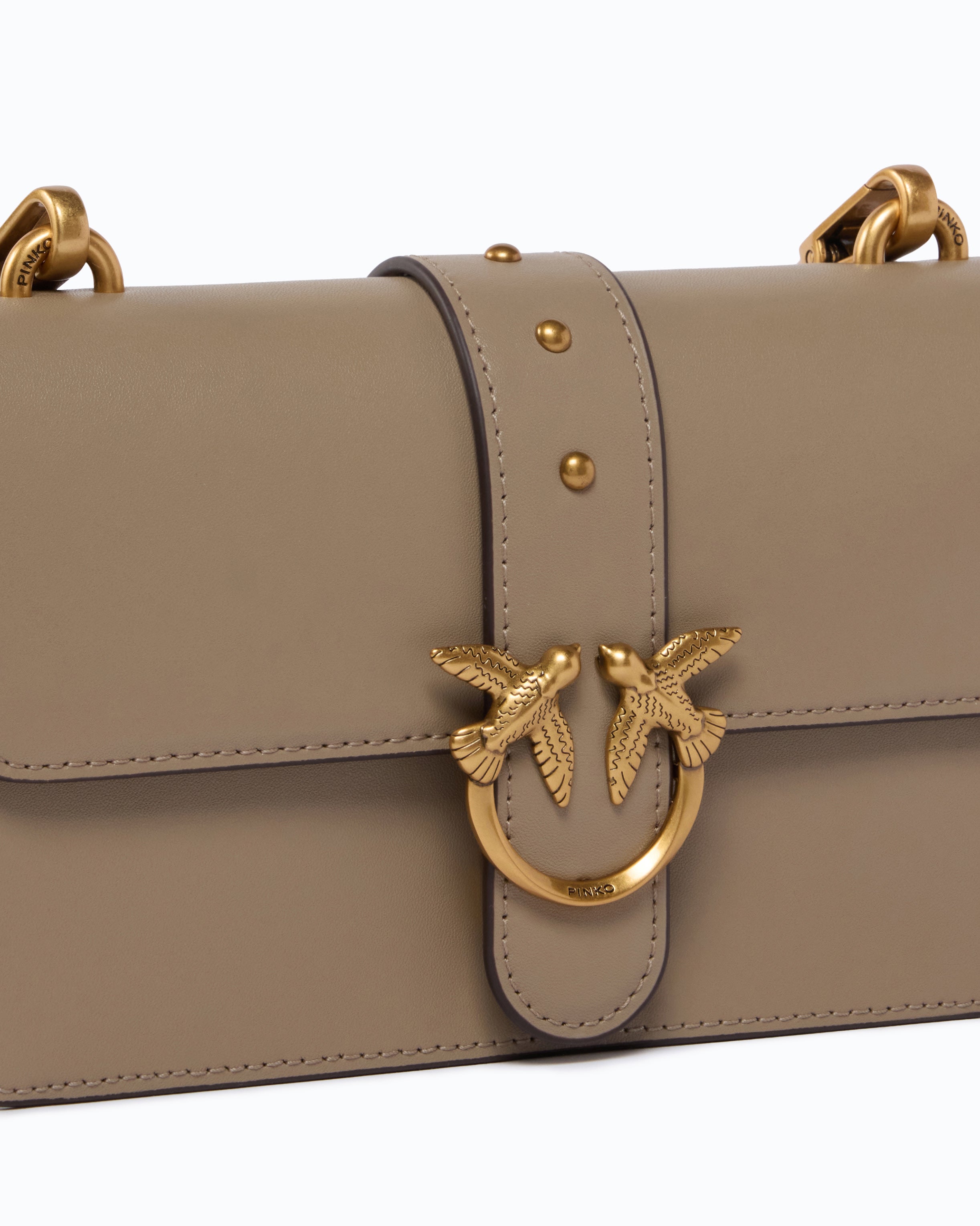 Pinko Love Bag One New Buckle torebka skórzana mała