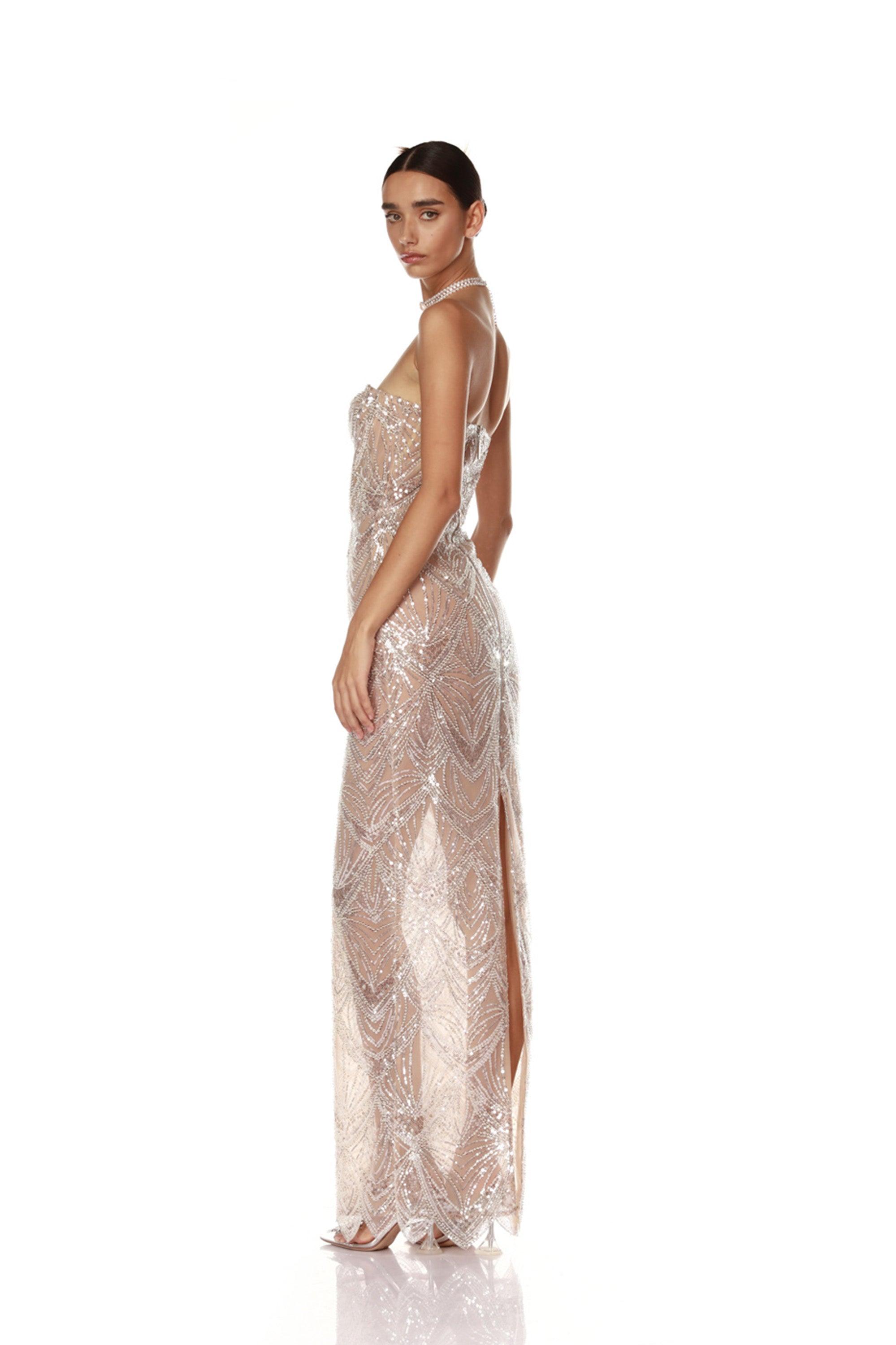 Bronx and Banco Giselle Blanc sukienka maxi XS-XL