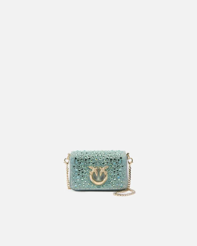 Pinko Love Click Micro kopertówka kryształki