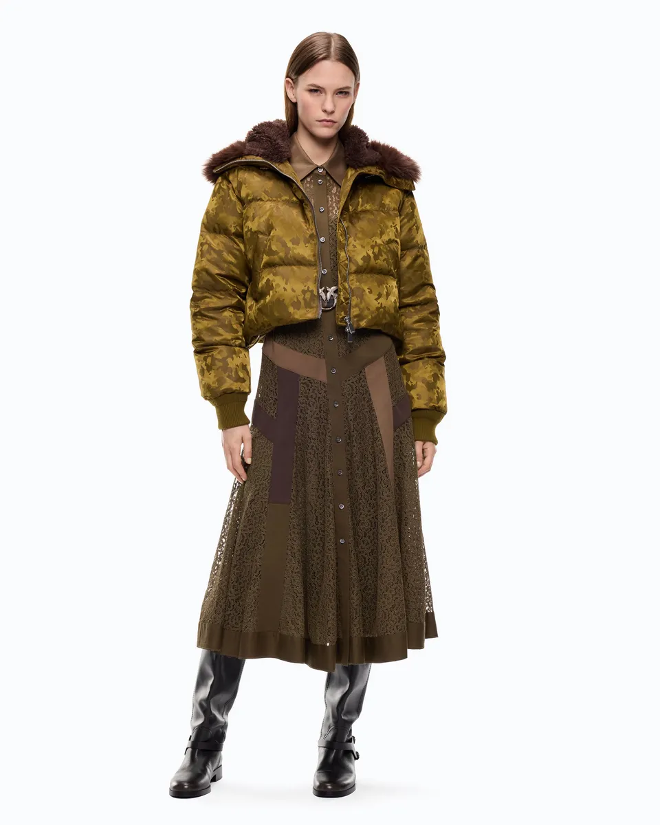 Pinko Piastraia Padded Jacket kurtka puchowa moro