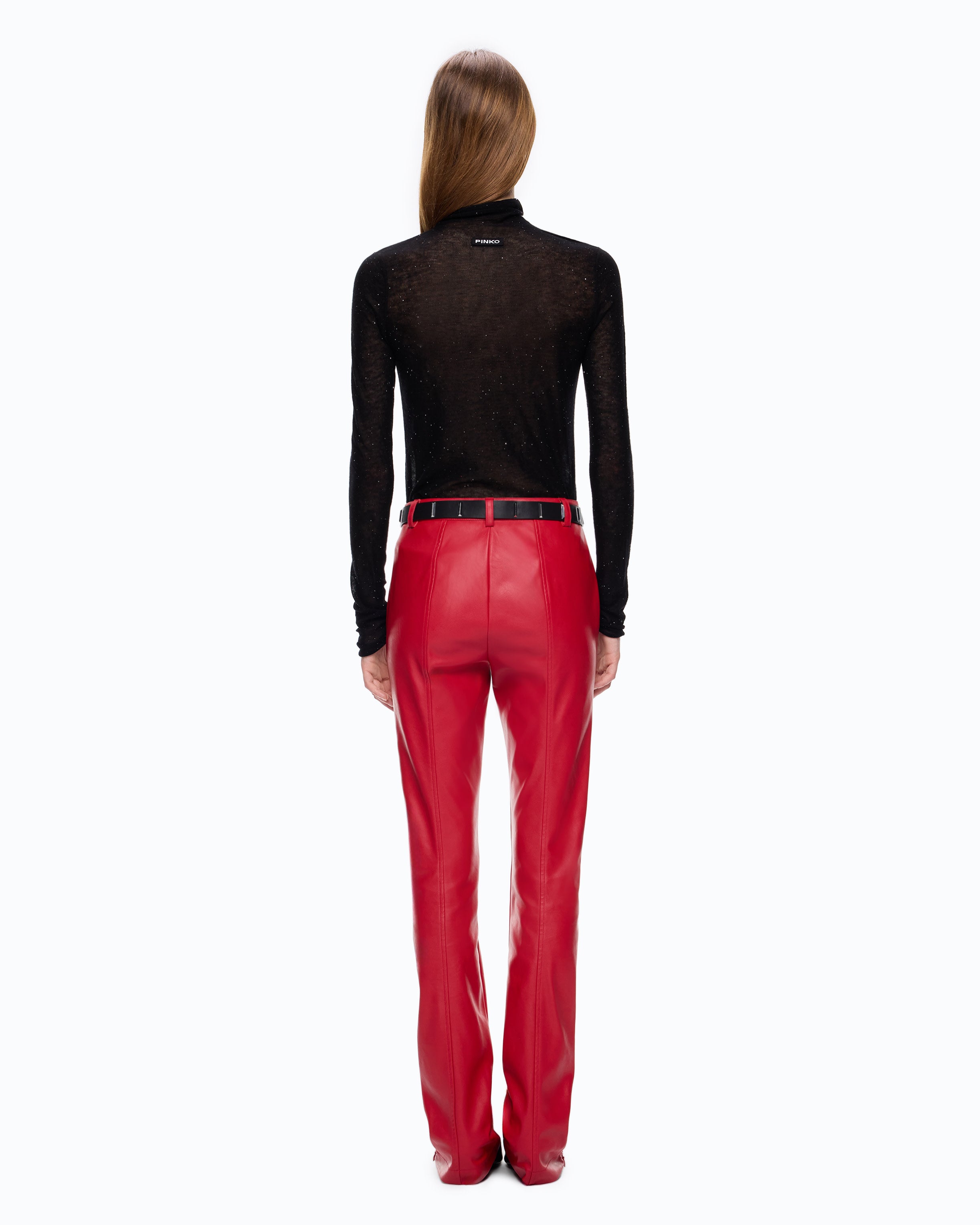 Pinko Moss Sweater sweter golf cekiny dopasowany